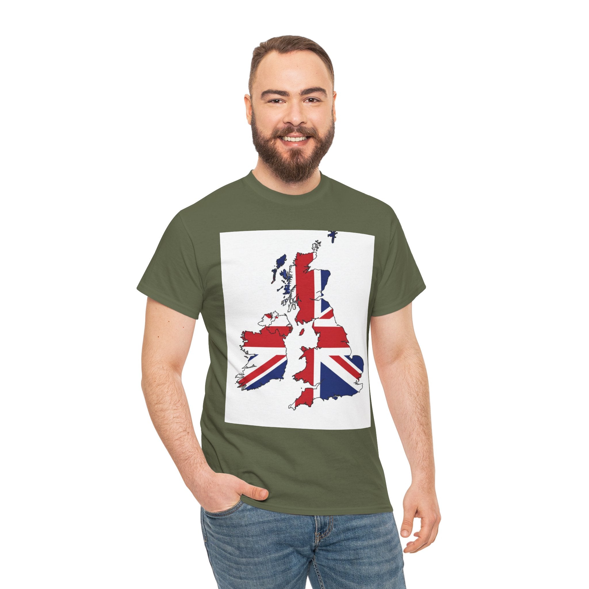 UK Map Flag T-Shirt — British Union Jack Graphic Tee