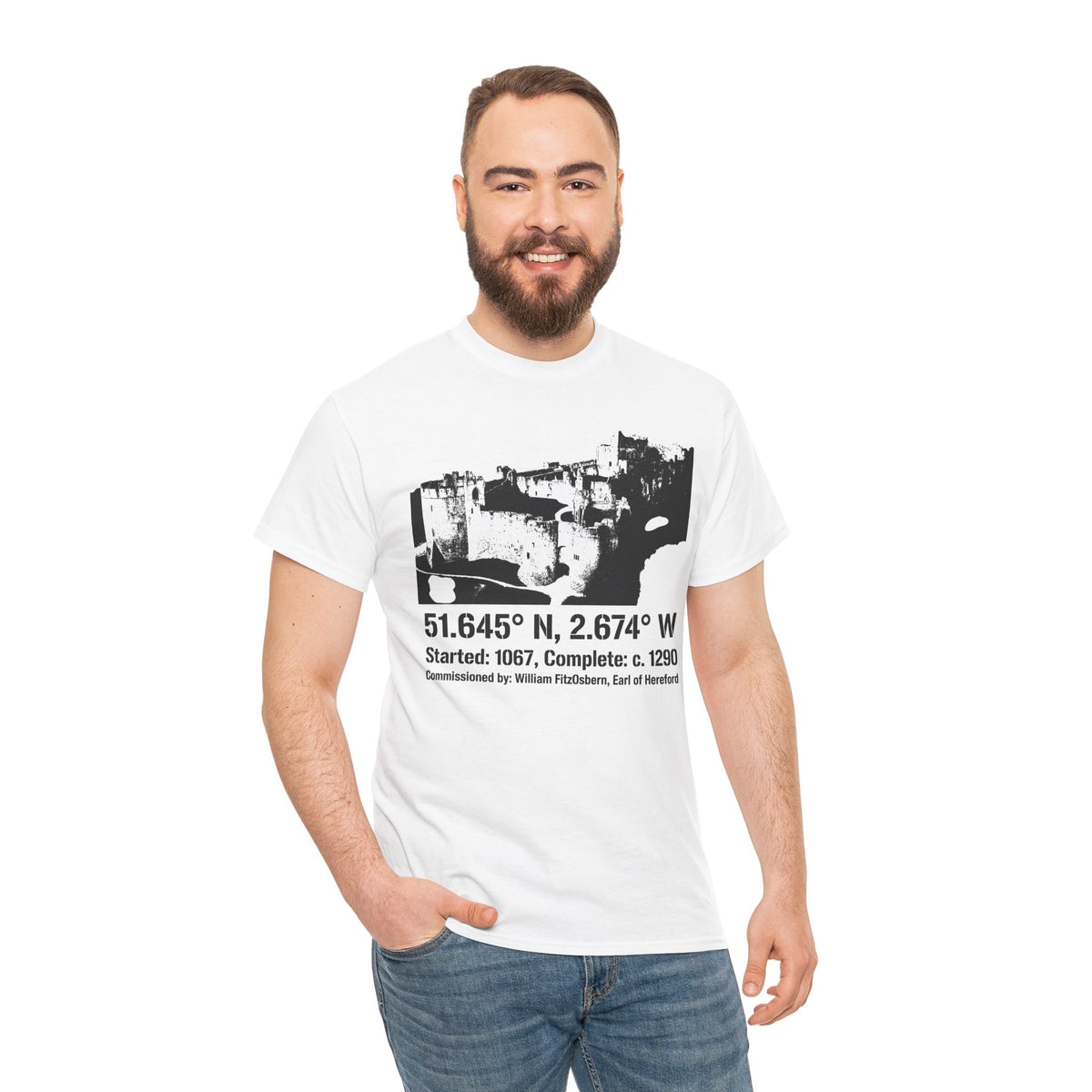 Chepstow Castle T-Shirt — Welsh Medieval Fortress Tee — product image 2