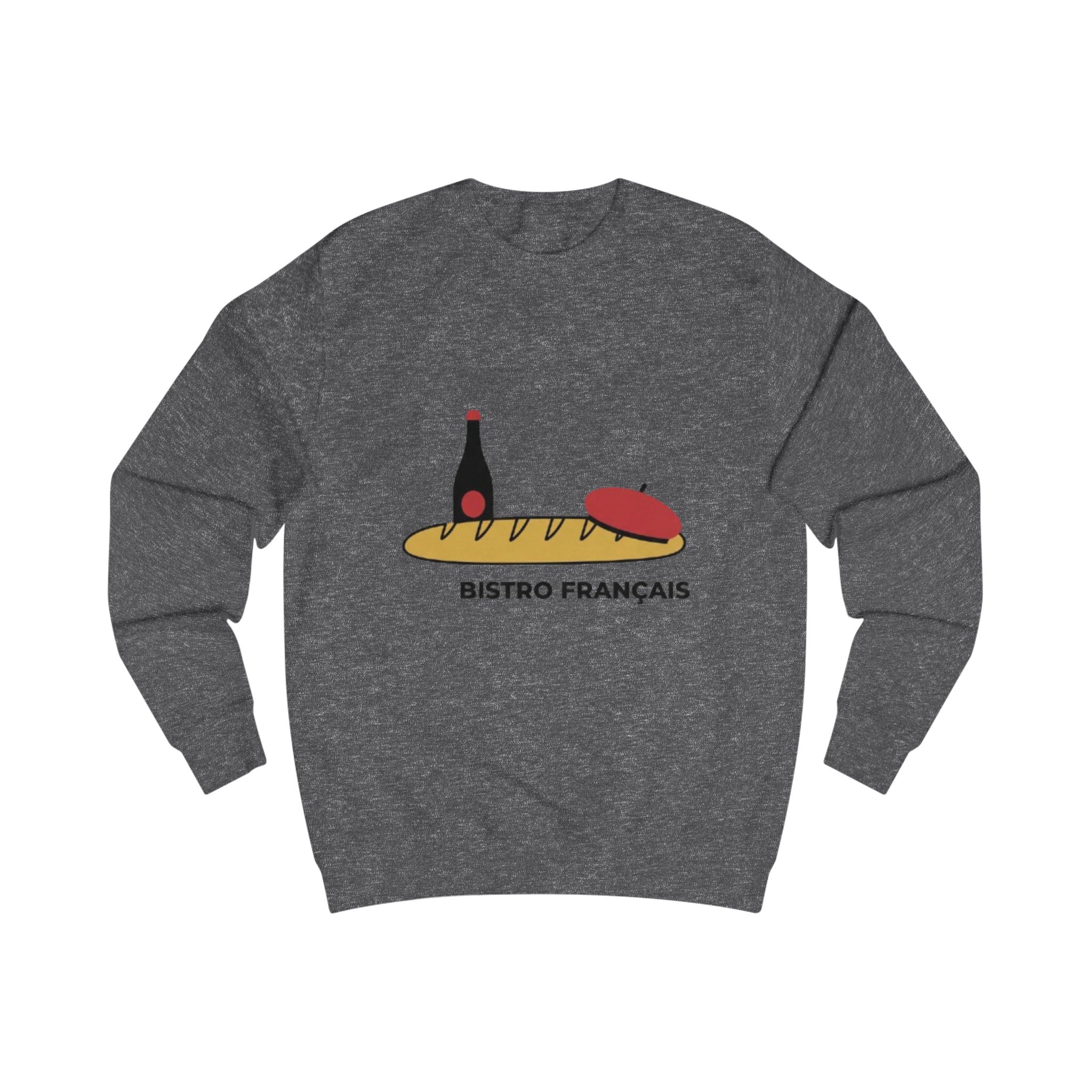 Bistro Français Sweatshirt — French Bistro Wine, Baguette & Cheese Crewneck