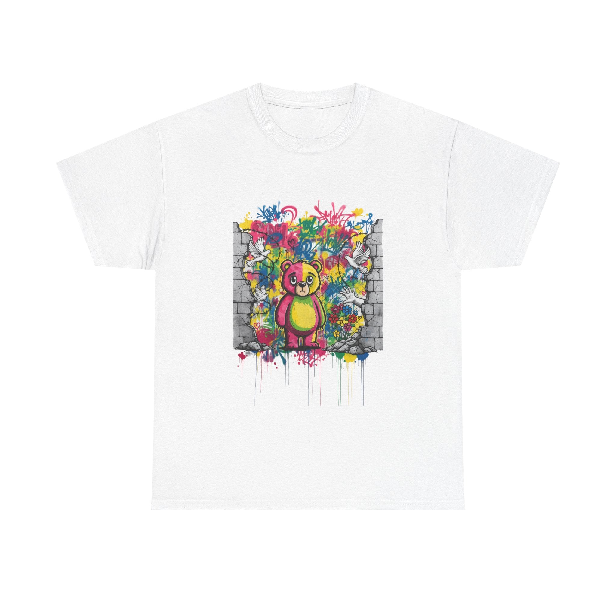 Graffiti Teddy Street Art T-Shirt — Colourful Bear Tee