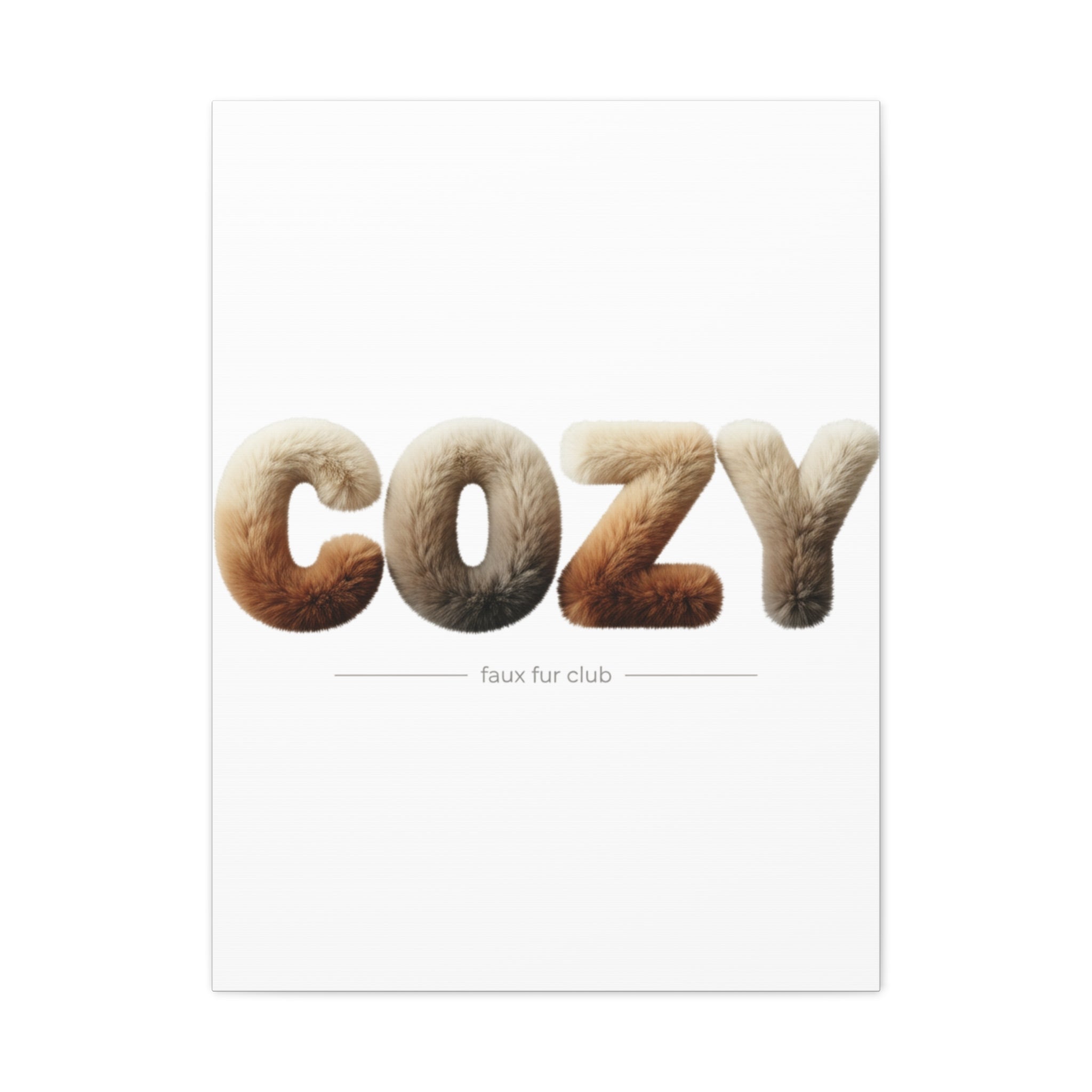 Cozy Faux-Fur Texture Canvas | Stretched Matte Wall Art