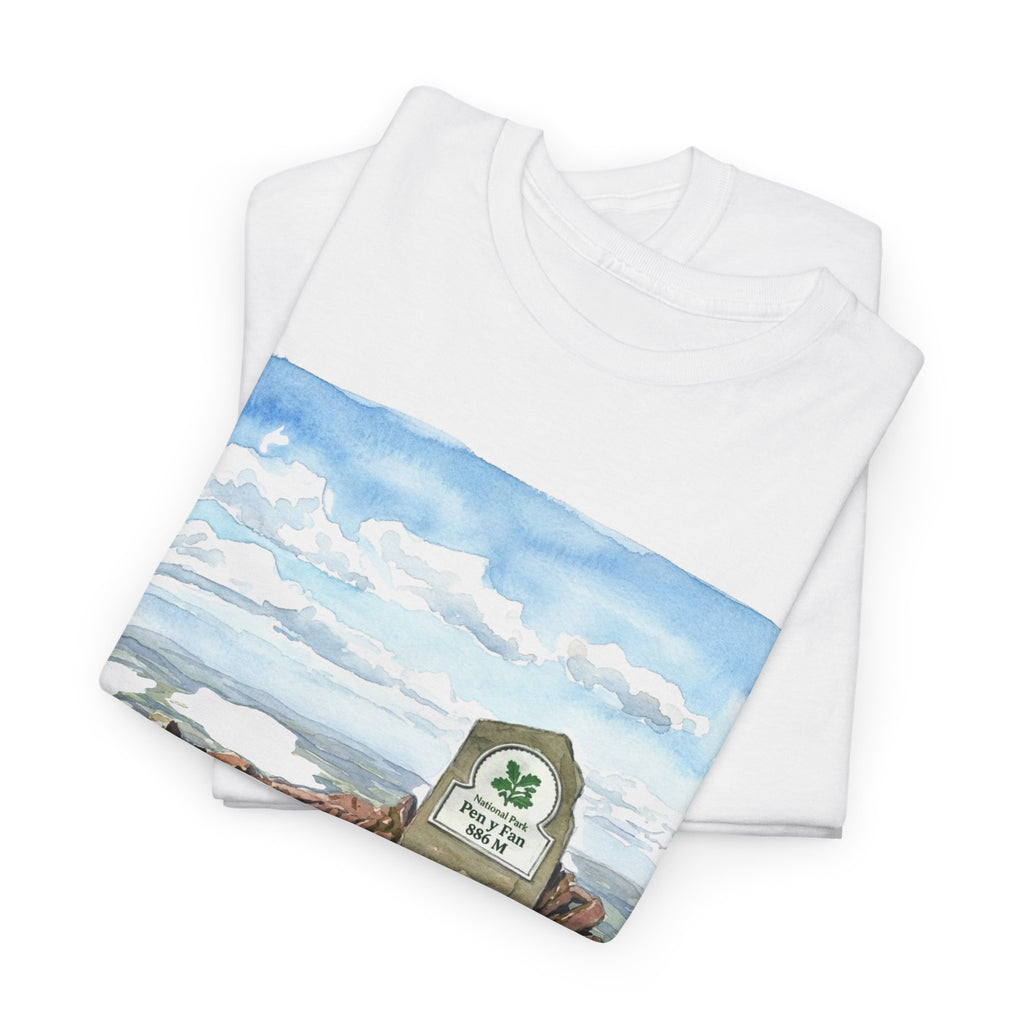 Pen y Fan Landscape T‑Shirt — Wales Mountain Hiking Souvenir Tee