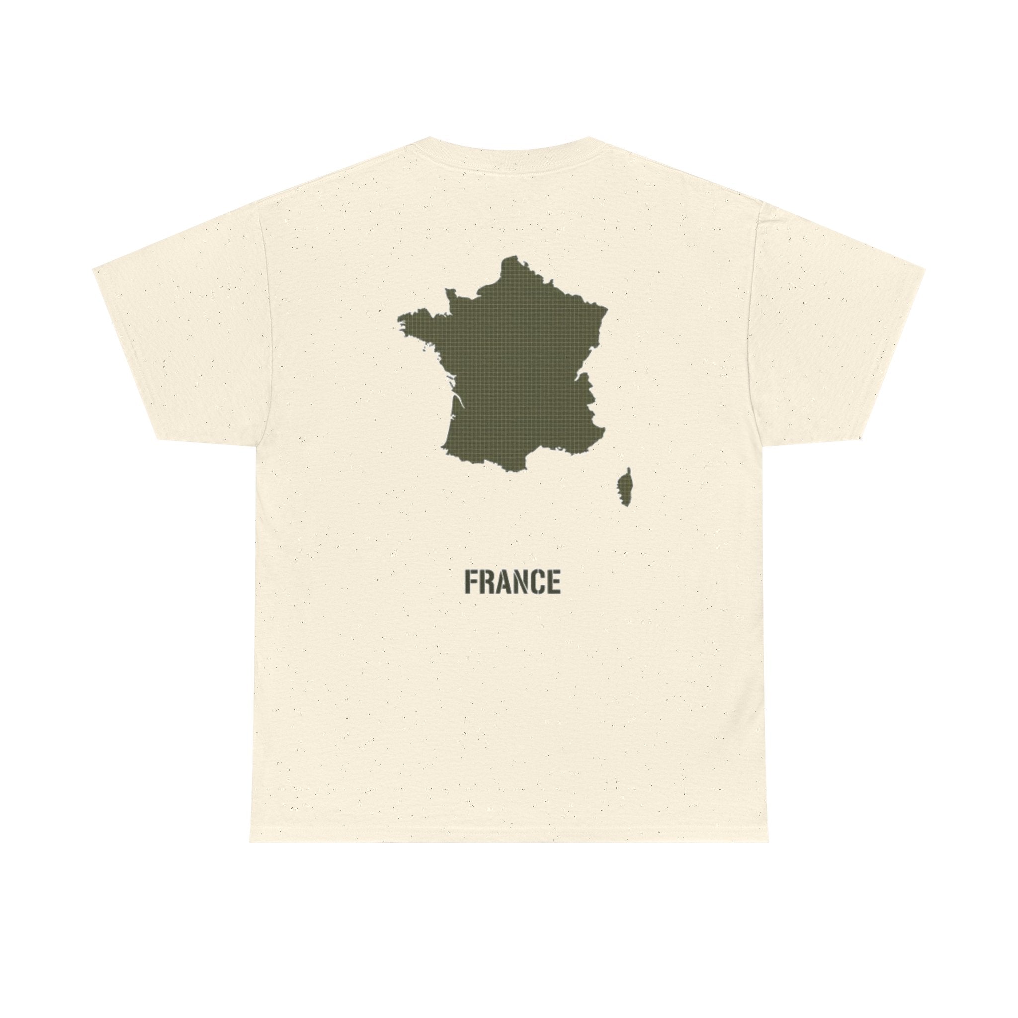 France Map T‑Shirt — Minimal Grunge Outline Tee
