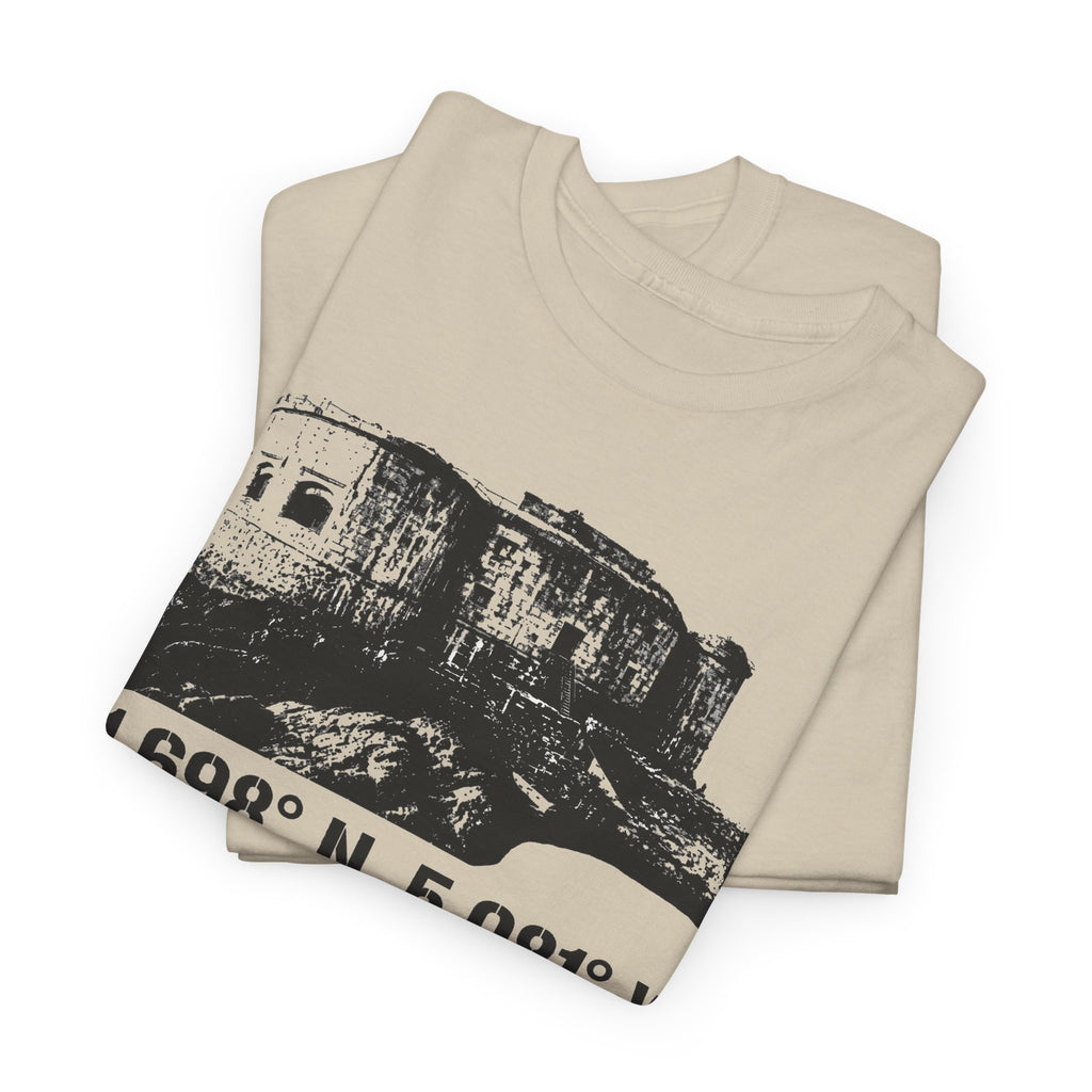 Stack Rock Fort T‑Shirt — Coastal Landmark Graphic Tee