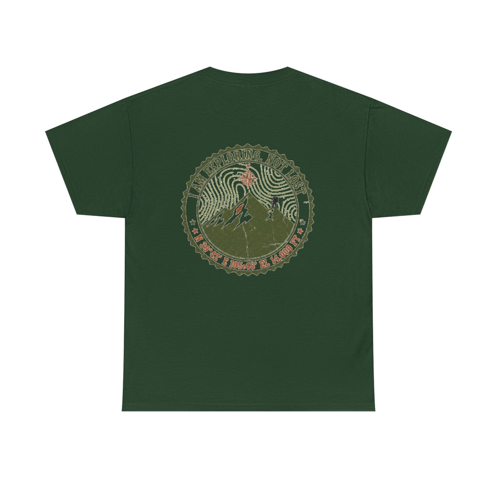 Adventure Logo Tee — "GALLUS" Mountain Badge Shirt (Exploring Not Lost)