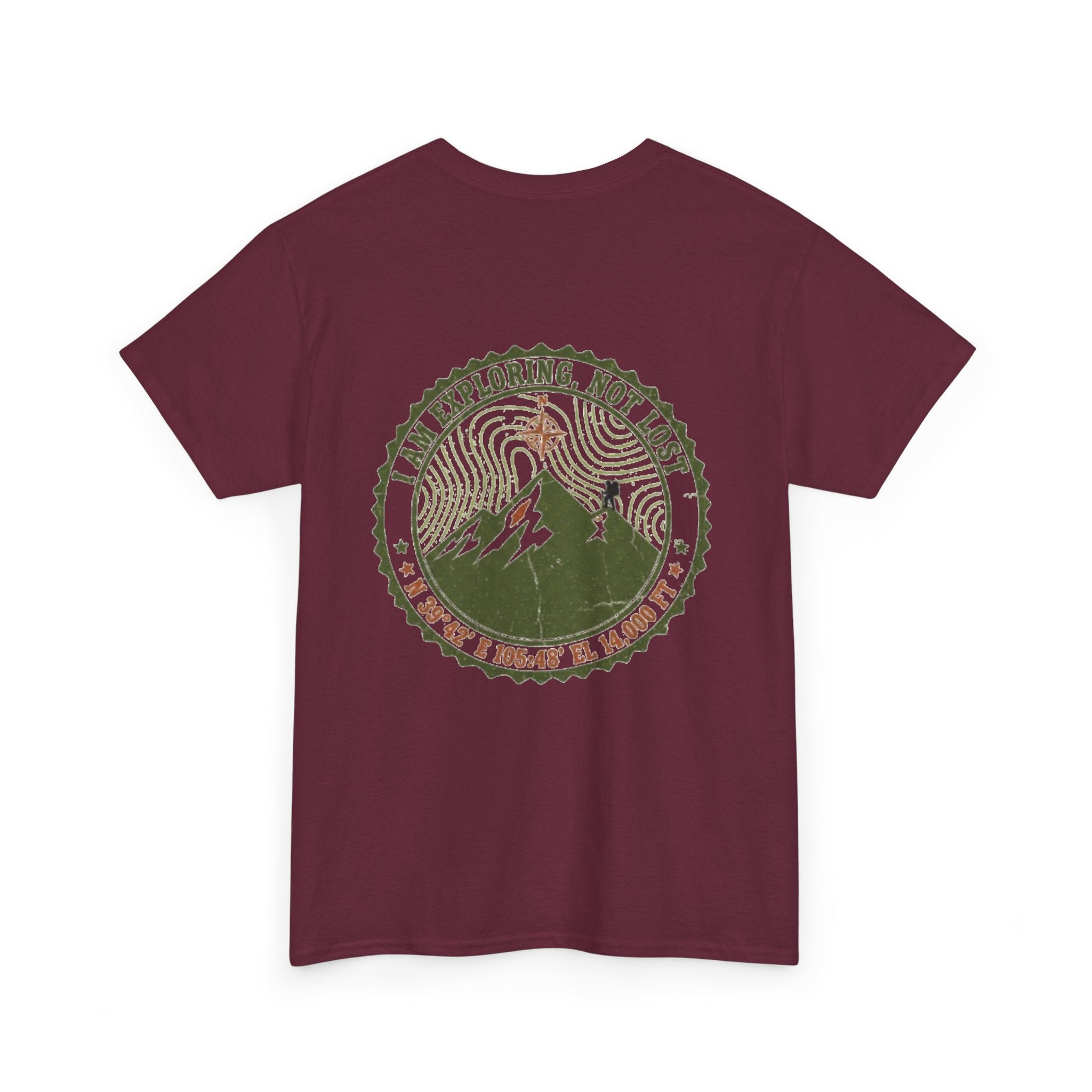 Adventure Mountain Tee – "I Am Exploring, Not Lost" Graphic T-Shirt