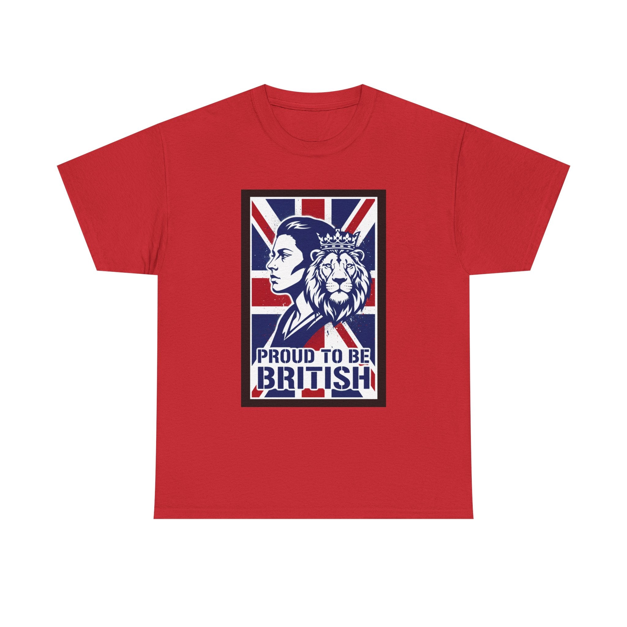 Proud to Be British T-Shirt – Union Jack Lion Graphic Tee