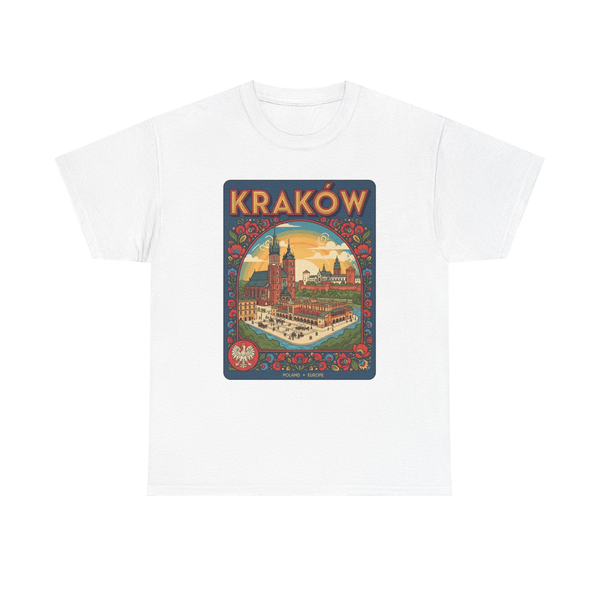 Kraków Vintage Travel T‑Shirt — Retro Polish Cityscape Tee