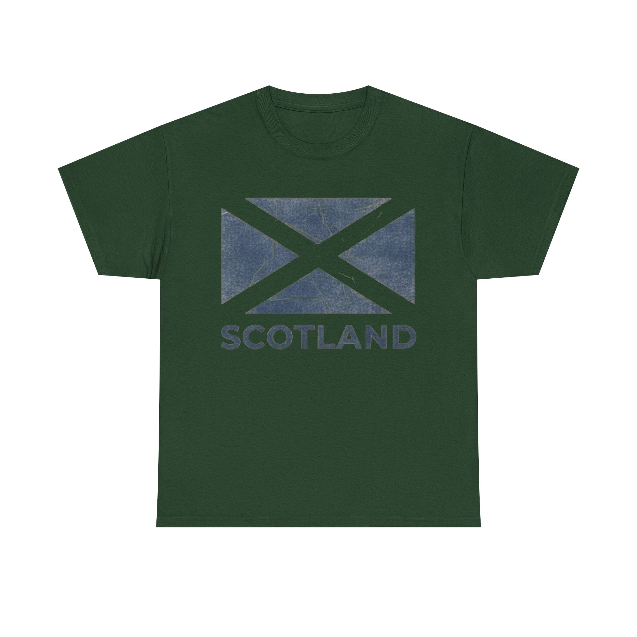 Scotland Flag T‑Shirt — Distressed Saltire Tee
