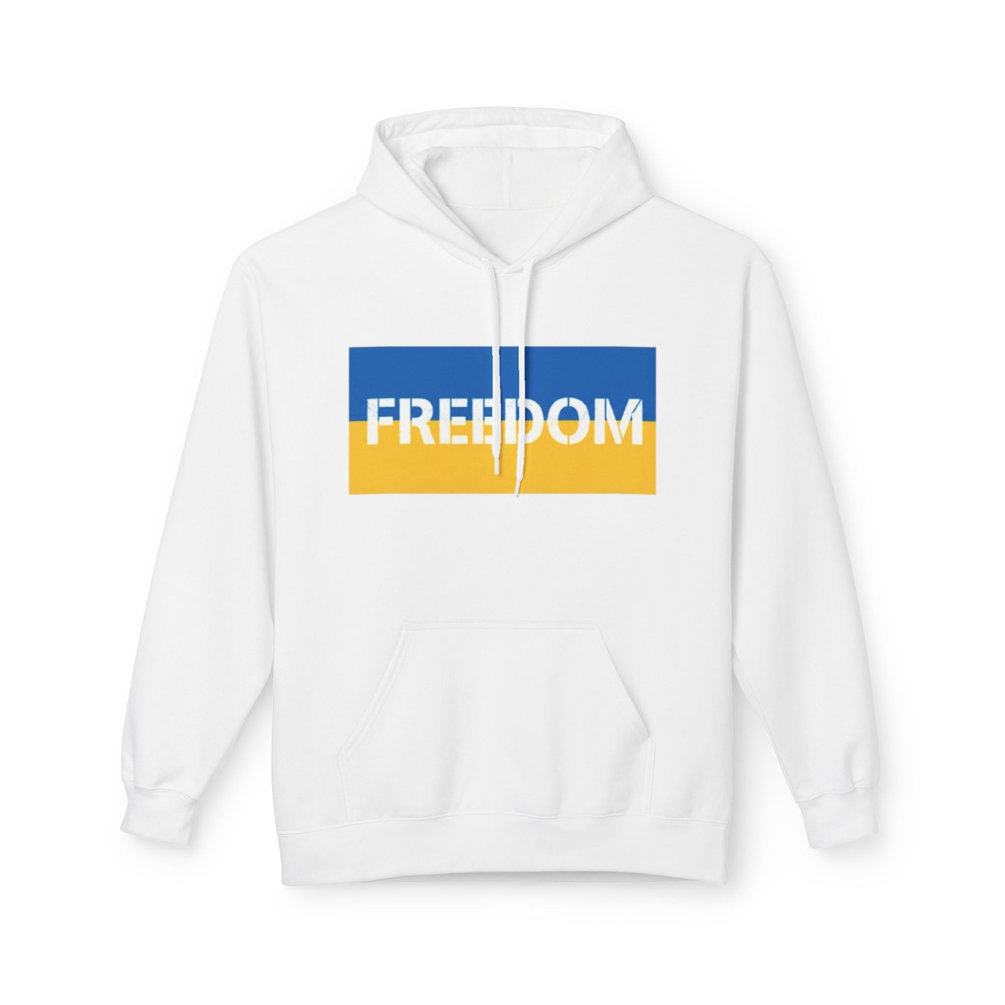 Freedom Flag Hoodie — Blue & Yellow Patriotic Freedom Pullover