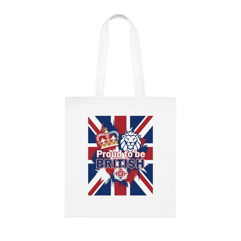 British Flag Tote Bag – "Proud to be British" Cotton Shopping Tote