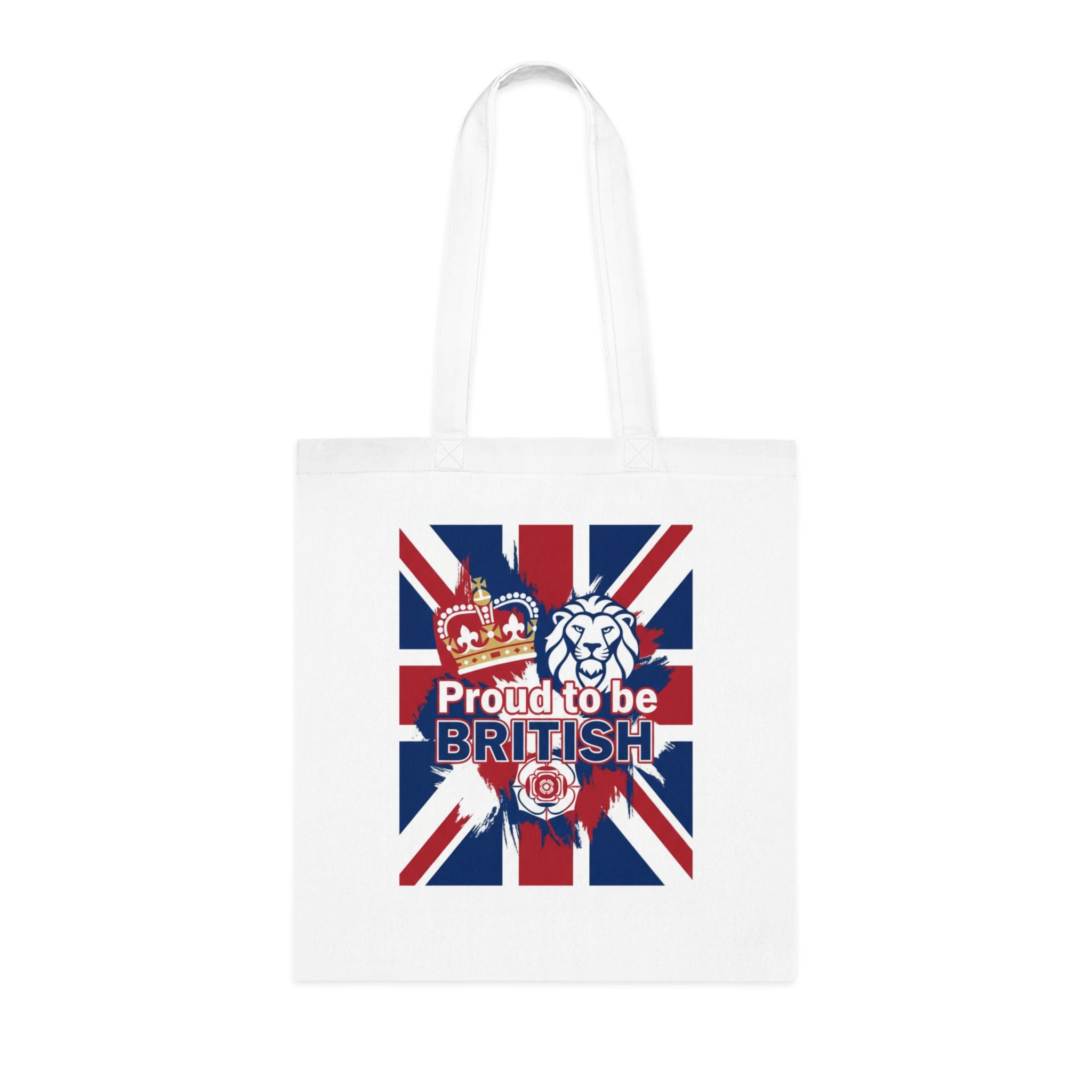 British Flag Tote Bag – "Proud to be British" Cotton Shopping Tote