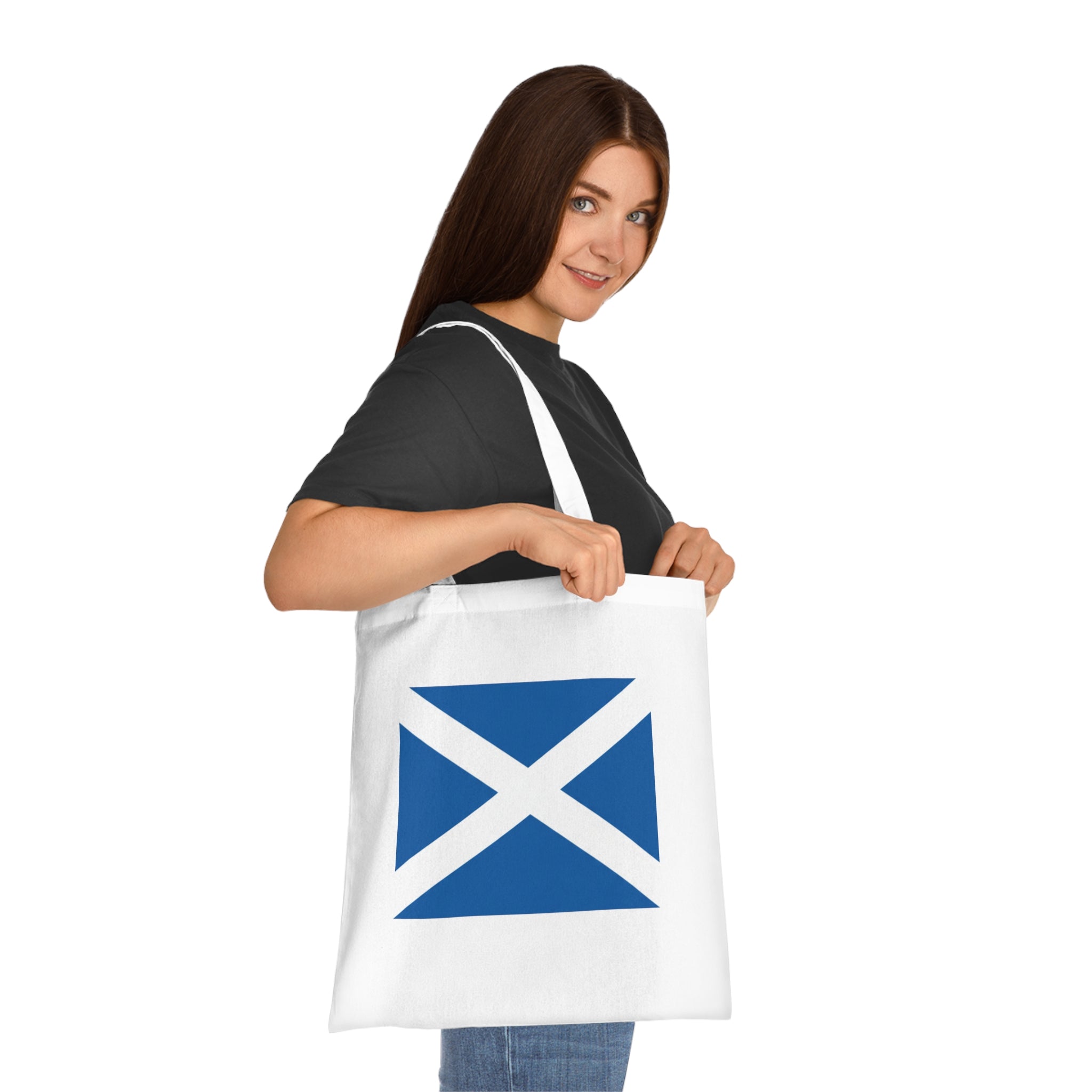 Scottish Saltire Cotton Tote Bag — Scotland Flag Eco Shopper