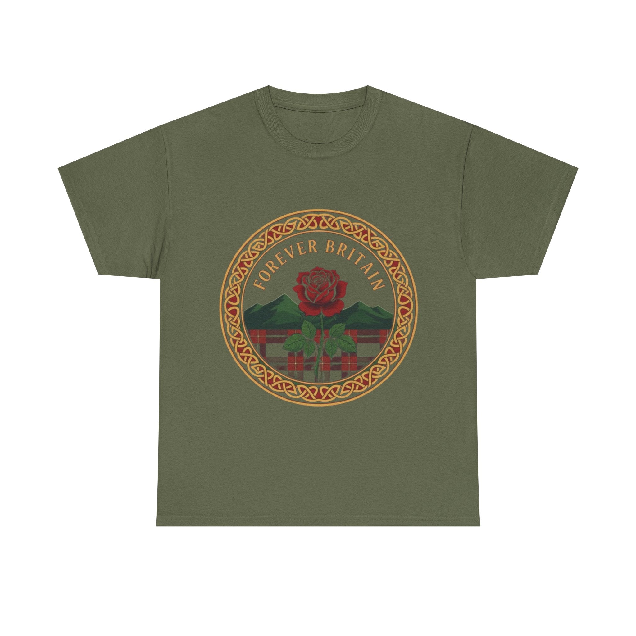 Forever Britain Rose Graphic Tee — Vintage British Pride T-Shirt