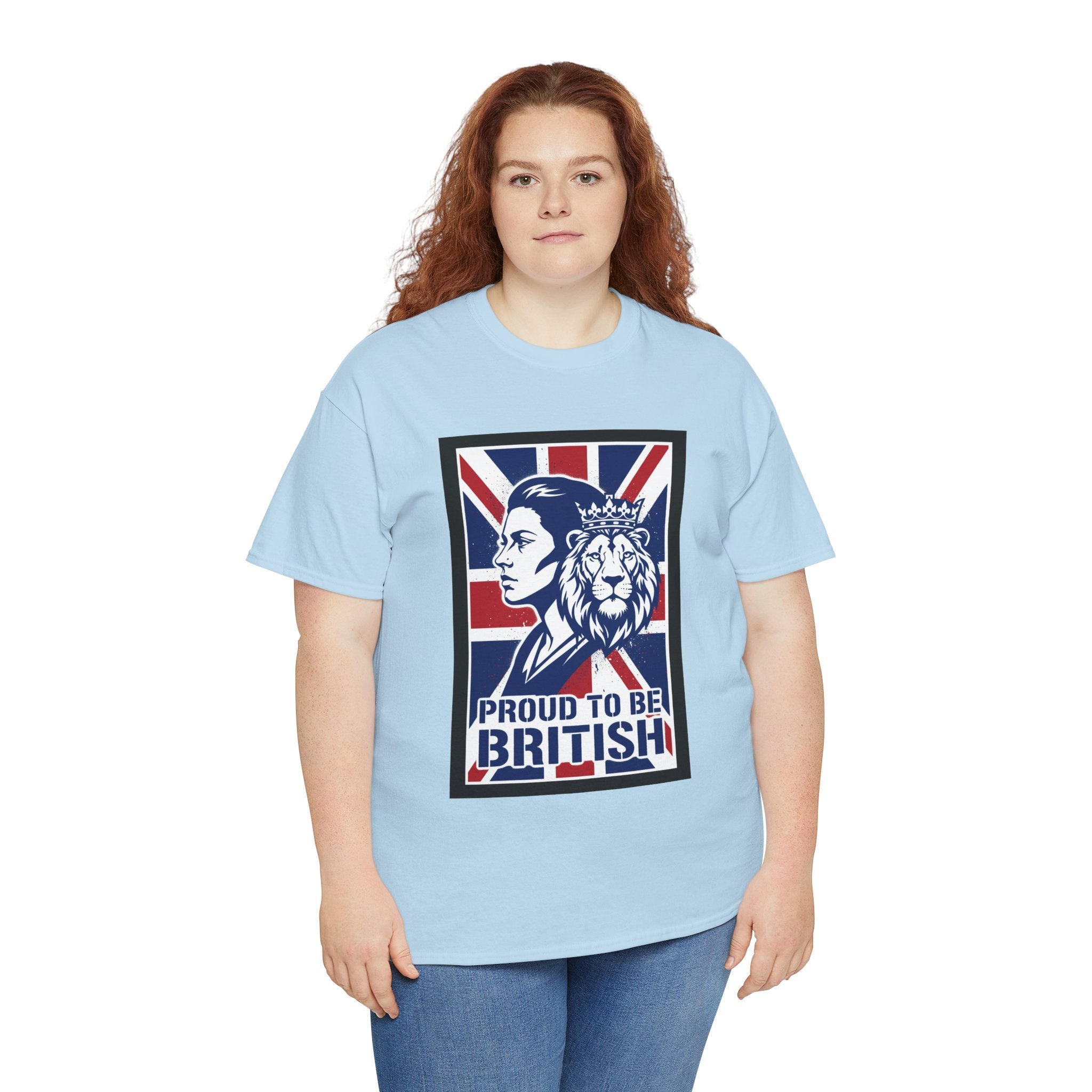 Proud to Be British T-Shirt – Union Jack Lion Graphic Tee
