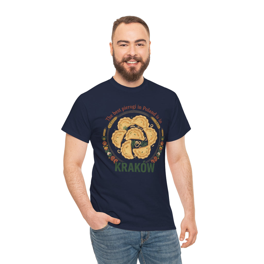 Kraków Pierogi Graphic Tee — "The best pierogi in Poland is in KRAKÓW" T-Shirt