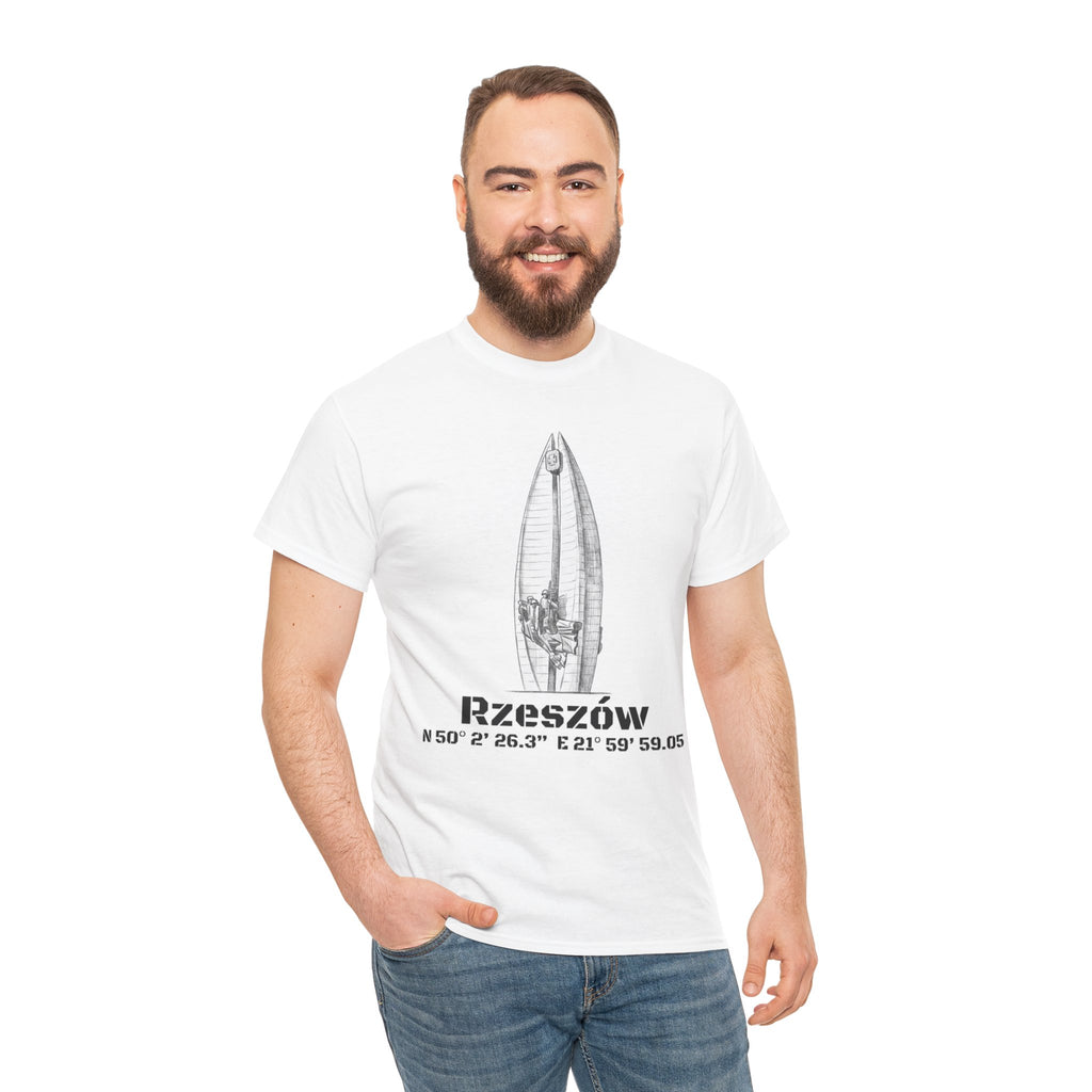 Rzeszów Coordinates T‑Shirt — City Landmark  Sketch Tee