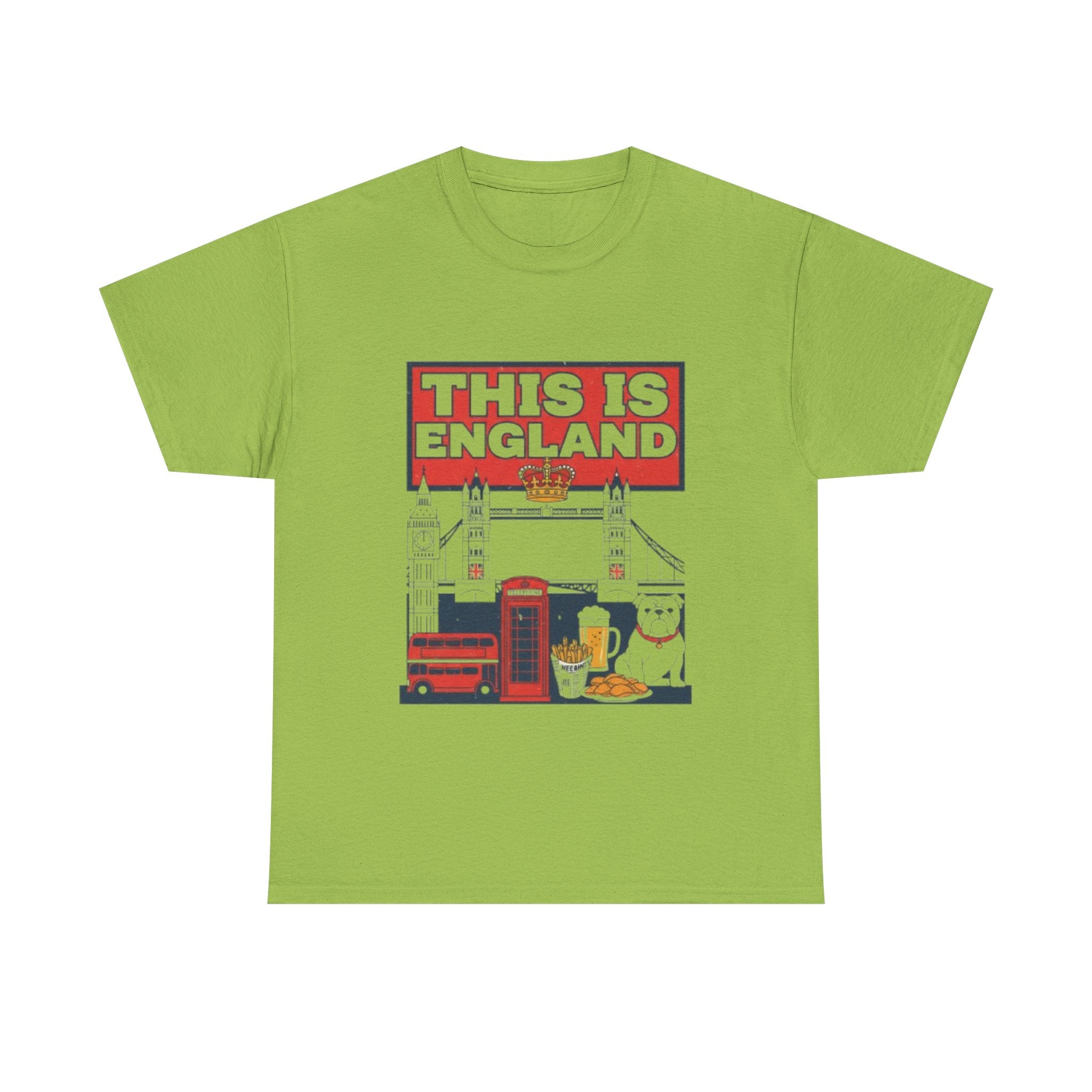 This Is England Graphic Tee — London Icons Shirt (Telephone Box, Double-Decker, Pub)