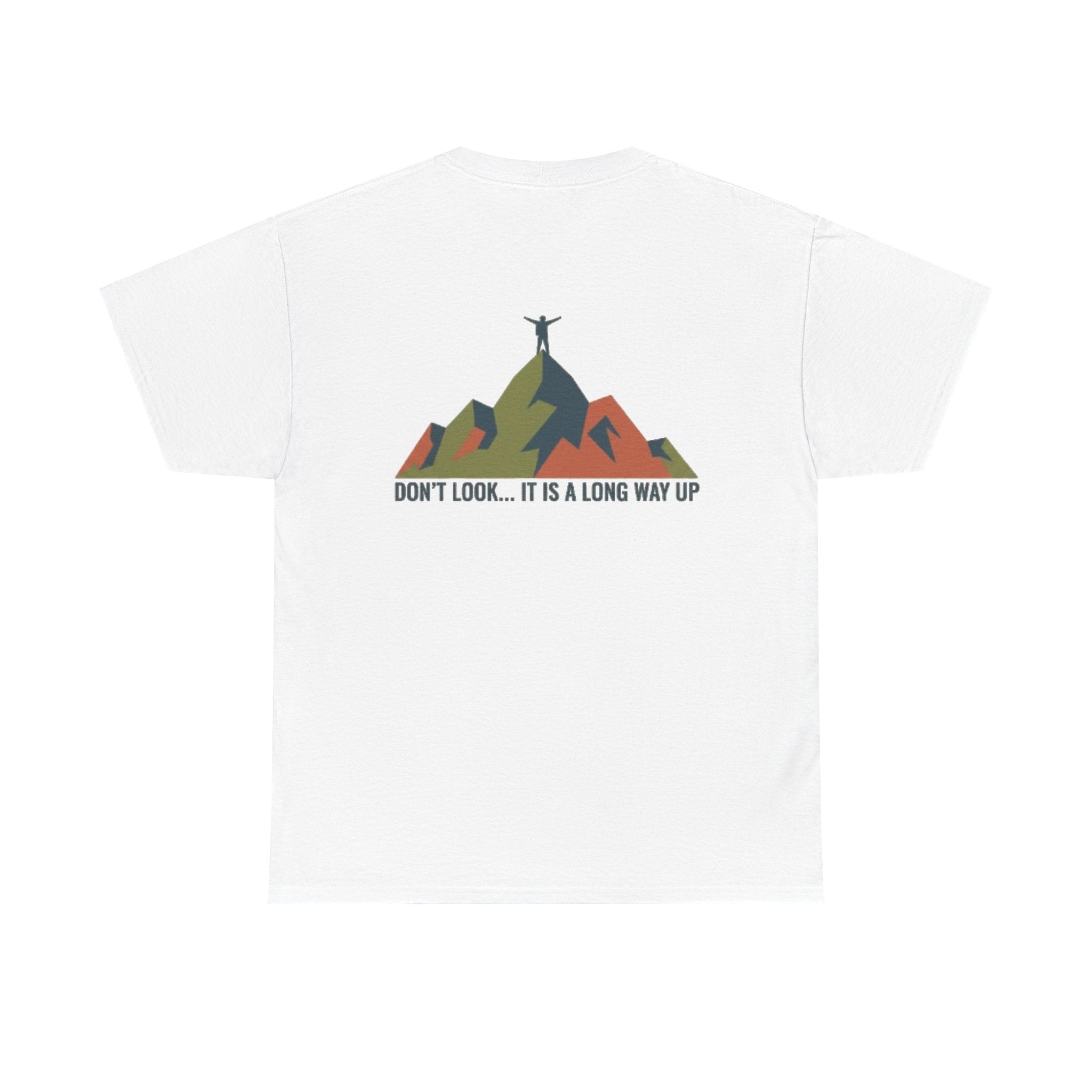Gallus Mountain Tee — "Don't Look... It’s a Long Way Up" Adventure T‑Shirt