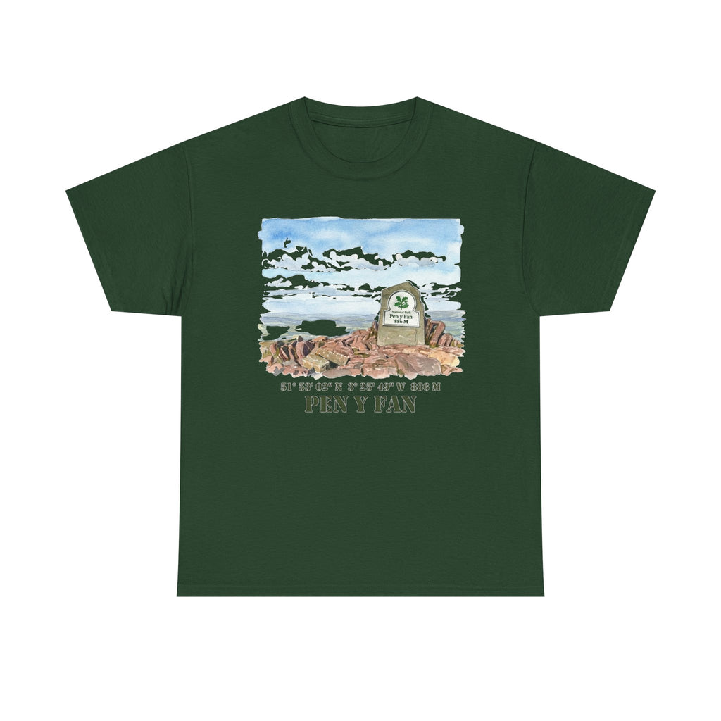 Pen y Fan Landscape T‑Shirt — Wales Mountain Hiking Souvenir Tee
