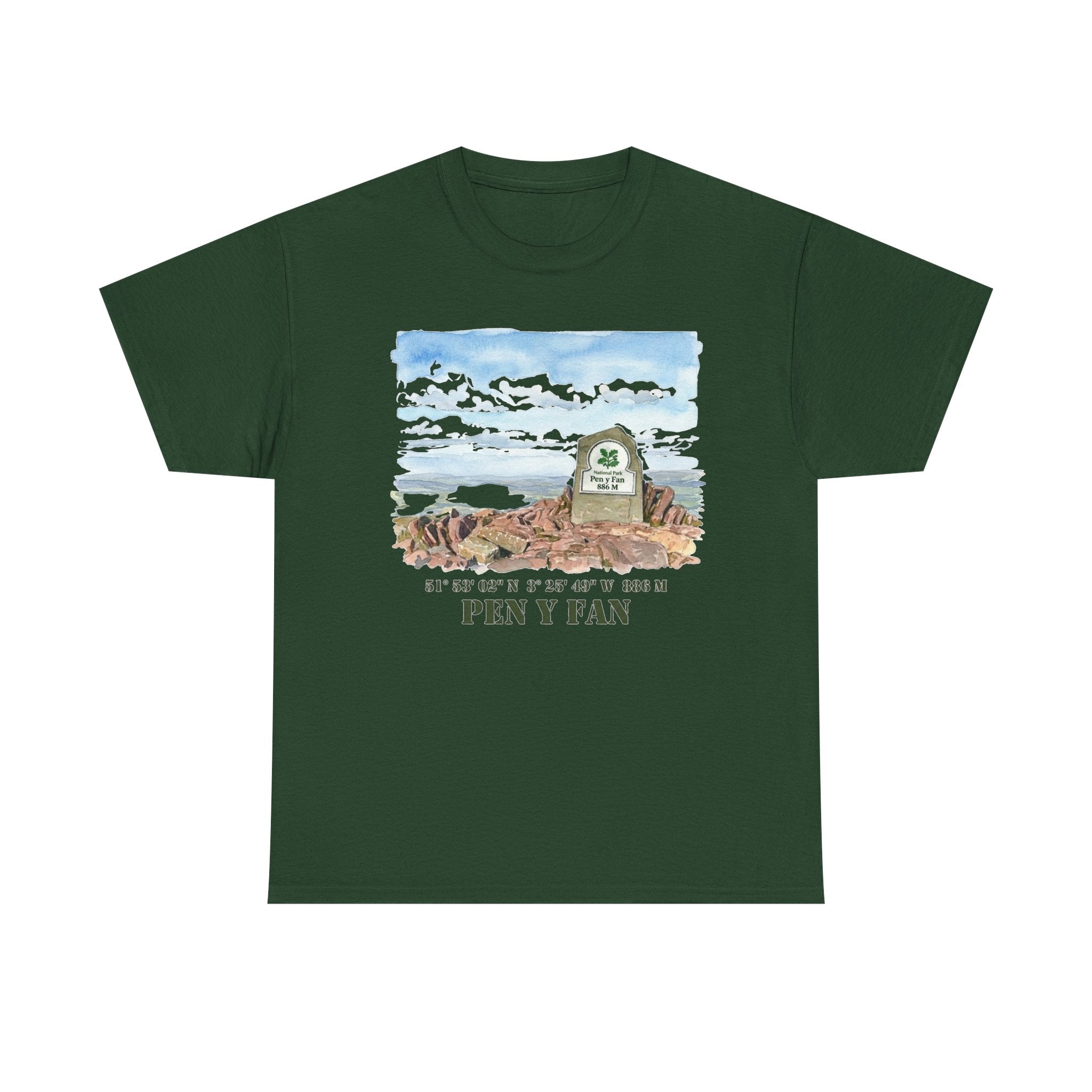 Pen y Fan Landscape T‑Shirt — Wales Mountain Hiking Souvenir Tee