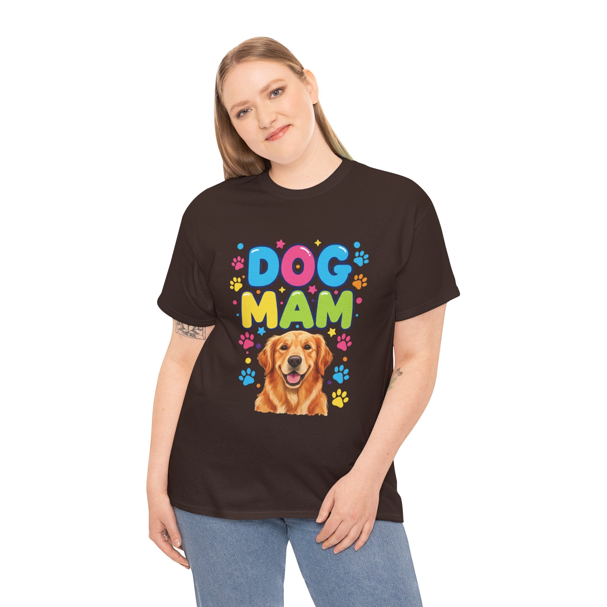 Dog Mam T-Shirt — Cute Colorful "Dog Mam" Graphic Tee for Dog Lovers