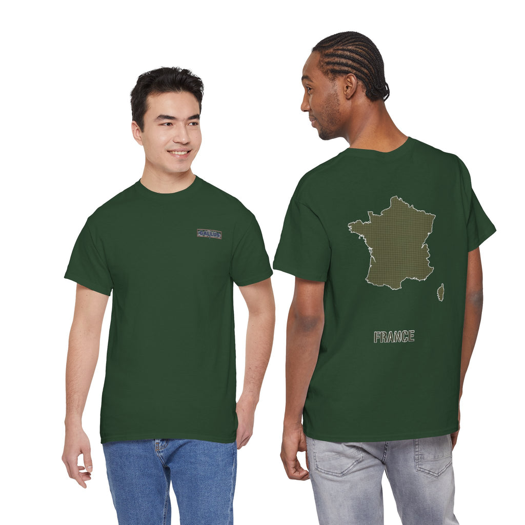 France Map T‑Shirt — Minimal Grunge Outline Tee