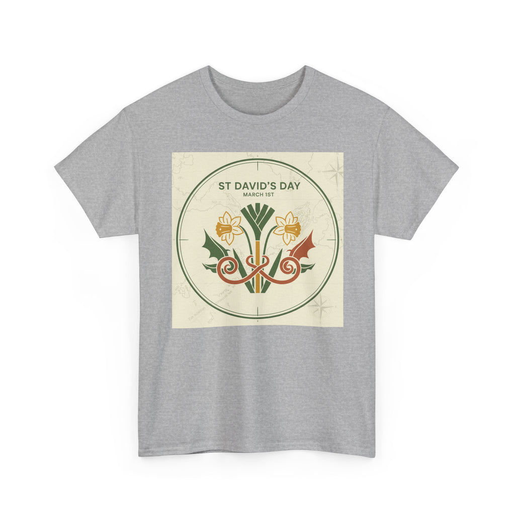 St. David's Day Floral Tee — Welsh Daffodil & Leek Celebration Shirt