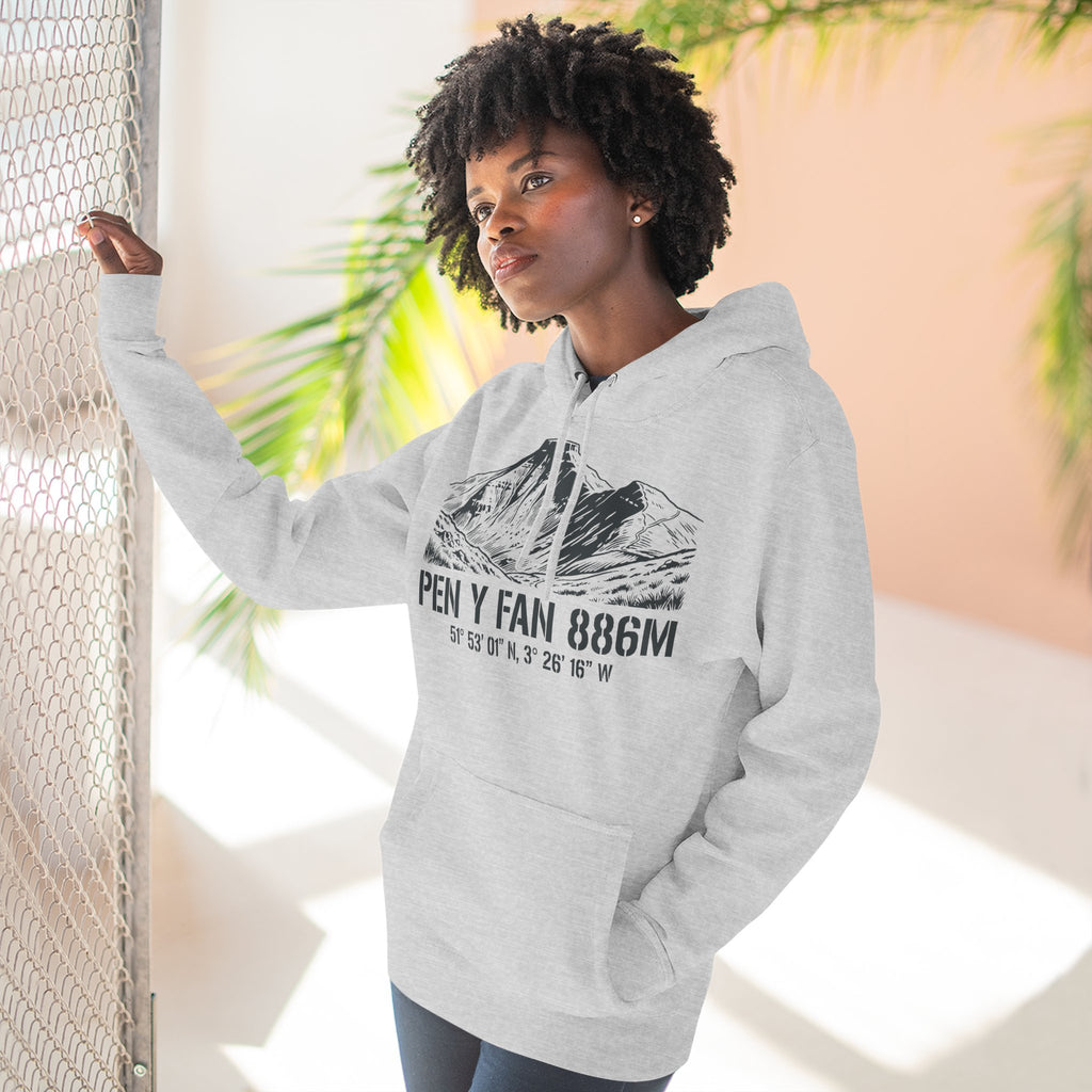Pen y Fan 886m Coordinates Hoodie