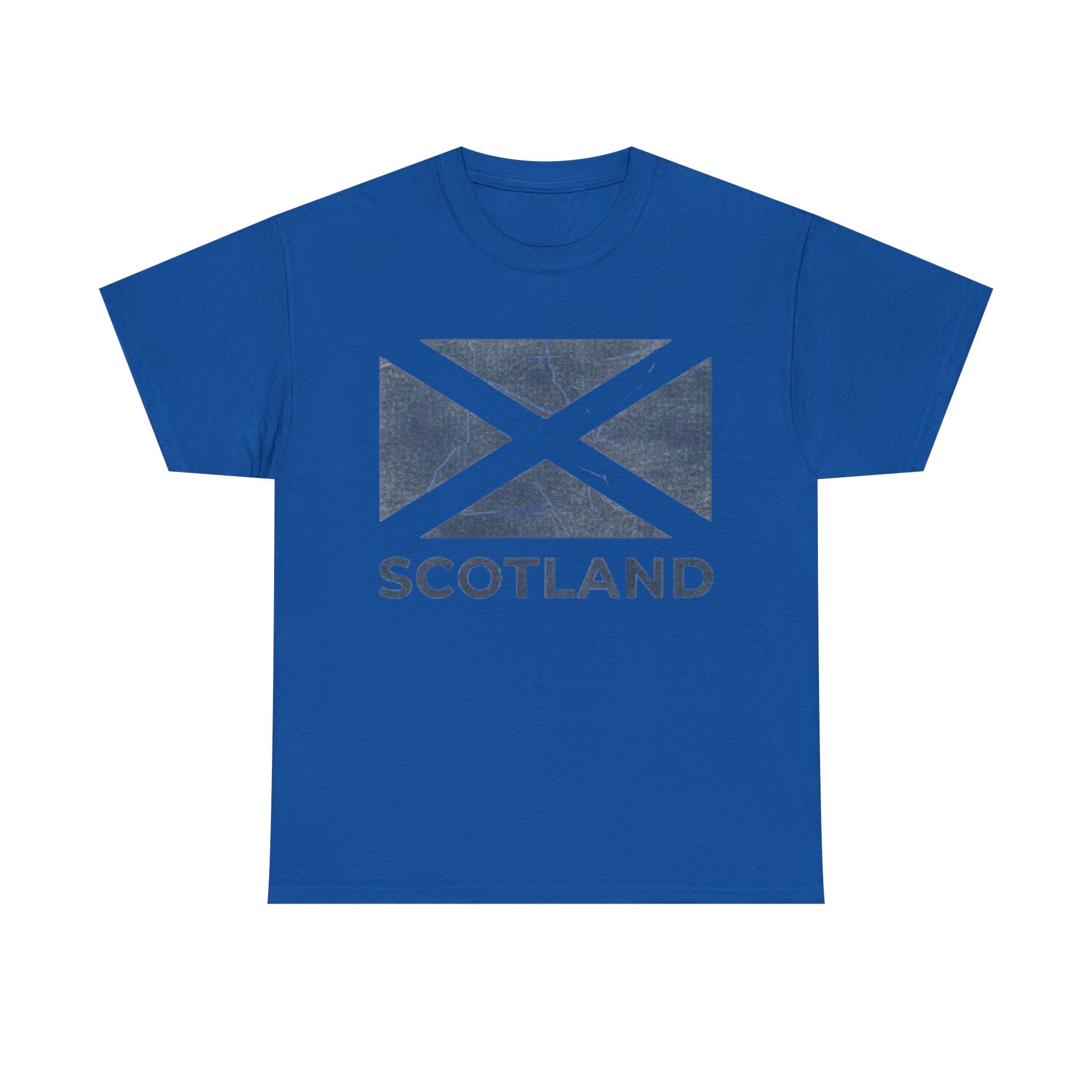 Scotland Flag T‑Shirt — Distressed Saltire Tee