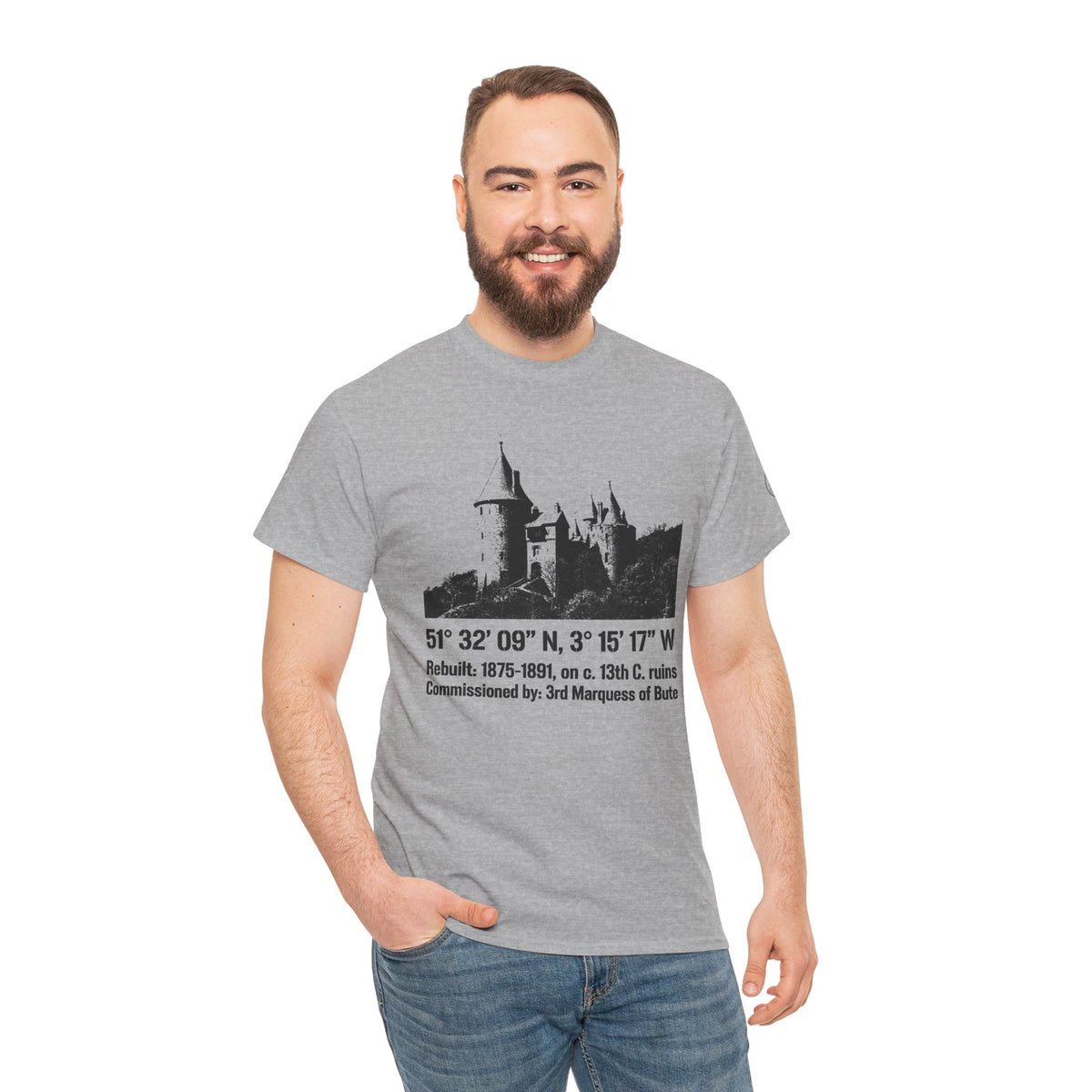 Castell Coch T-Shirt — Welsh Fairytale Castle Heritage Tee — product image 3
