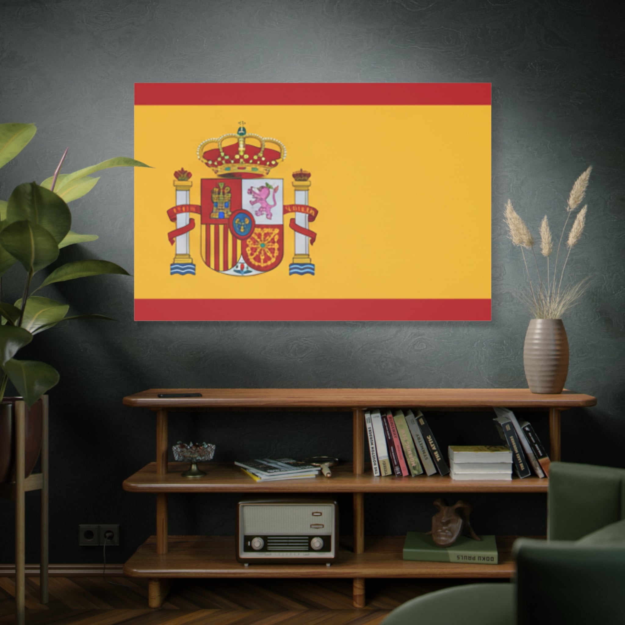 Spanish Flag Matte Canvas Print — Stretched Wall Art (1.25")