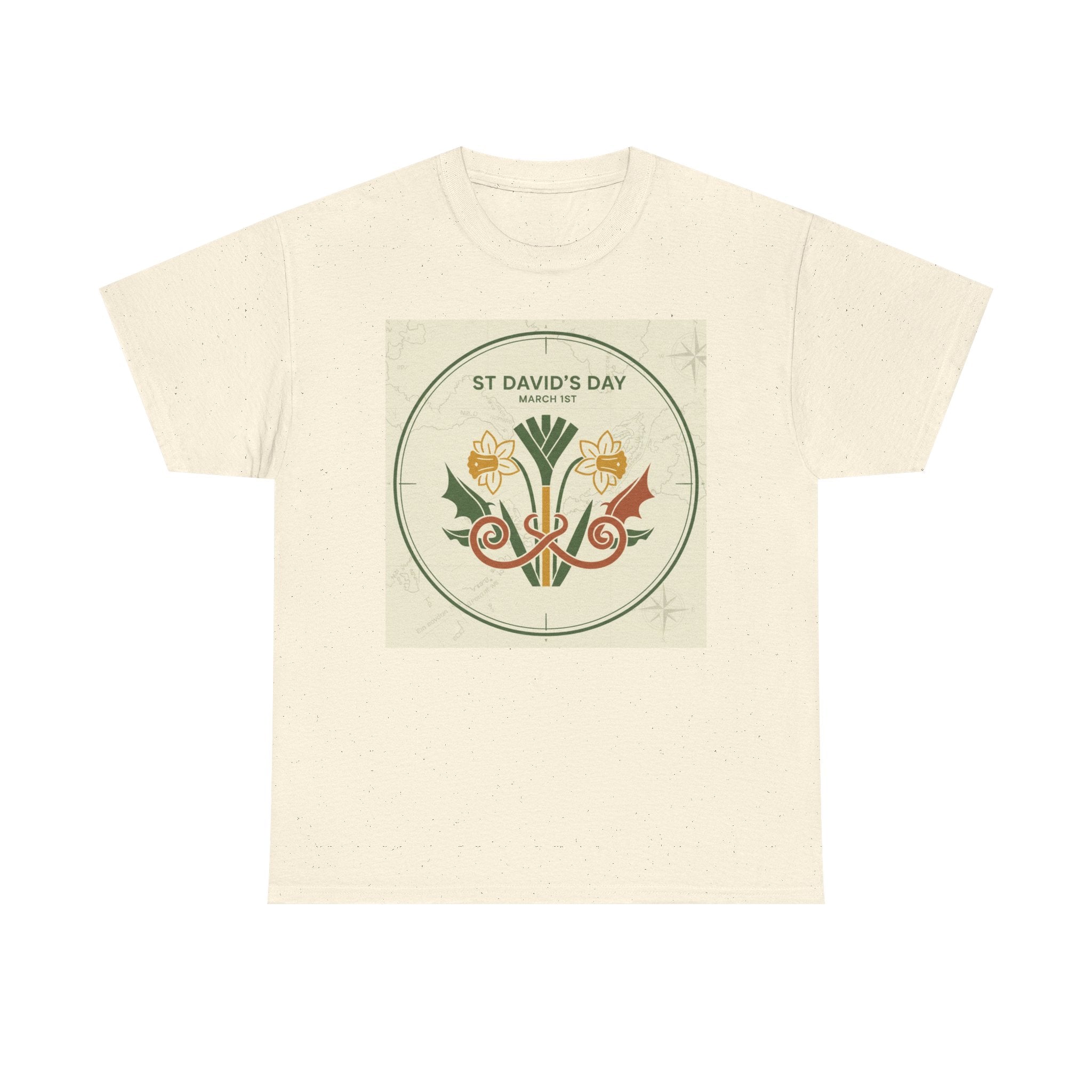 St. David's Day Floral Tee — Welsh Daffodil & Leek Celebration Shirt
