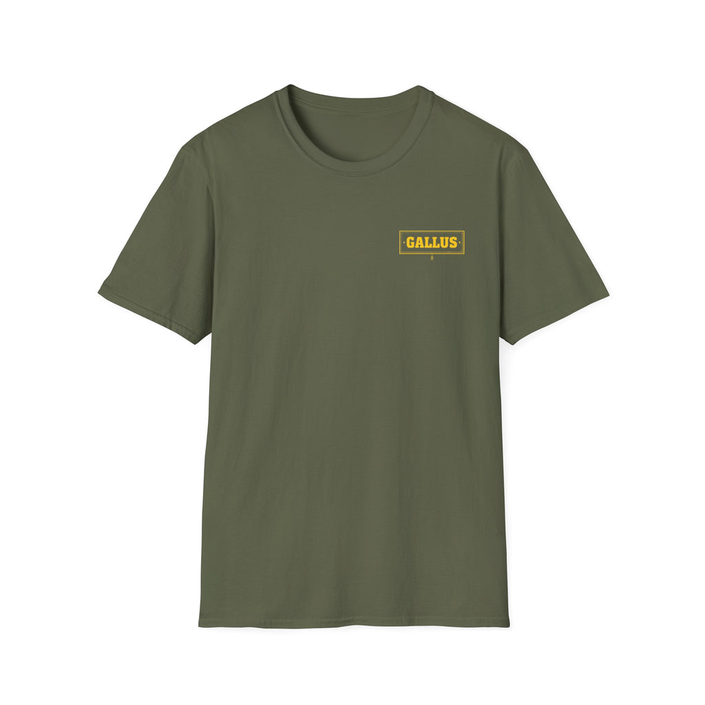 Hike Badge T-Shirt — 'Just Exploring, Not Lost' Mountain Graphic