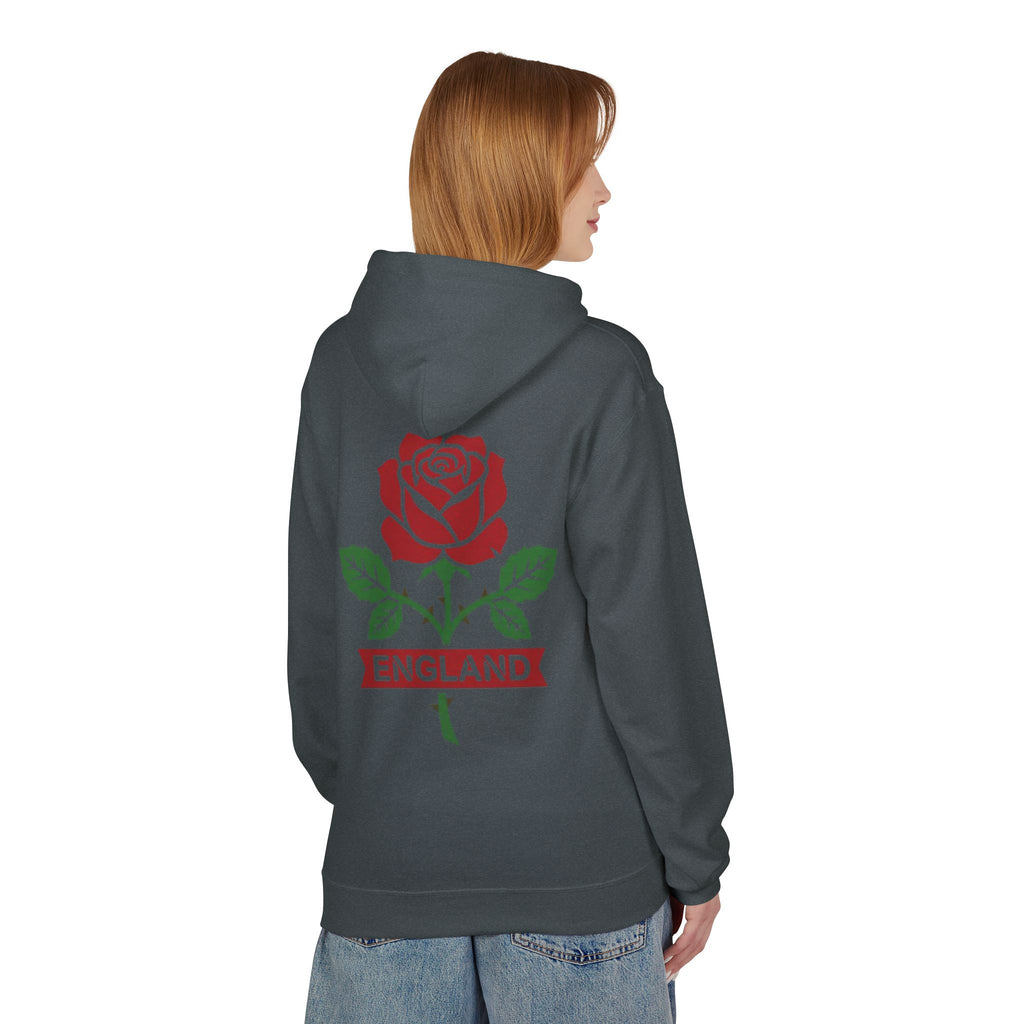 England Rose Hoodie – Classic Red Rose Emblem Sweatshirt