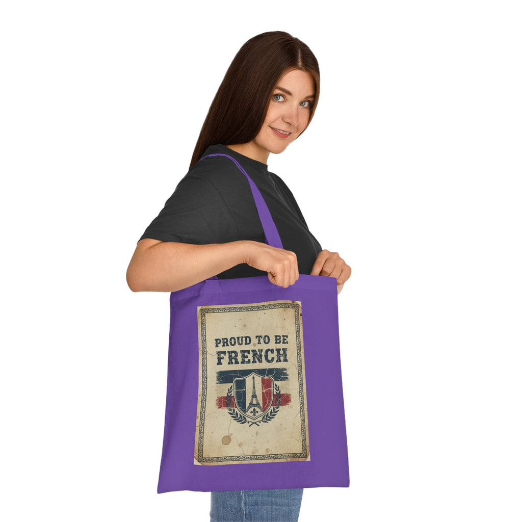 Proud to Be French Vintage Shield Cotton Tote