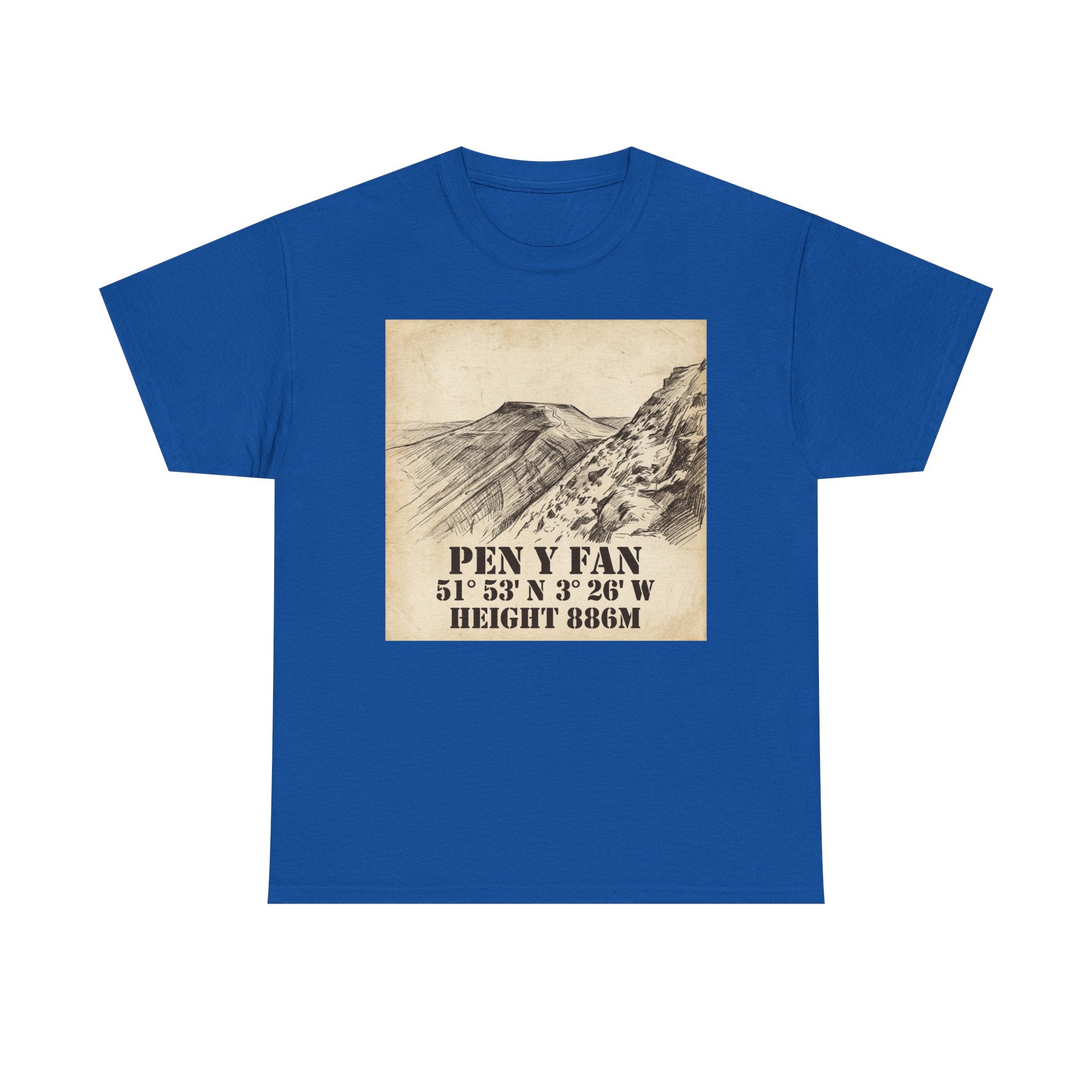Pen y Fan T-Shirt - Brecon Beacons Vintage Coordinates & Elevation