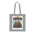Freedom Scottish Highlanders Cotton Tote — Funny Kilted Bagpipes Design