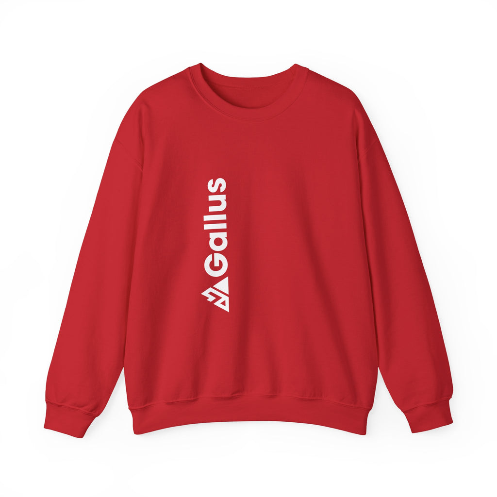 Gallus Crewneck Sweatshirt — "One Foot in Front of the Other" Motivational Red Pullover