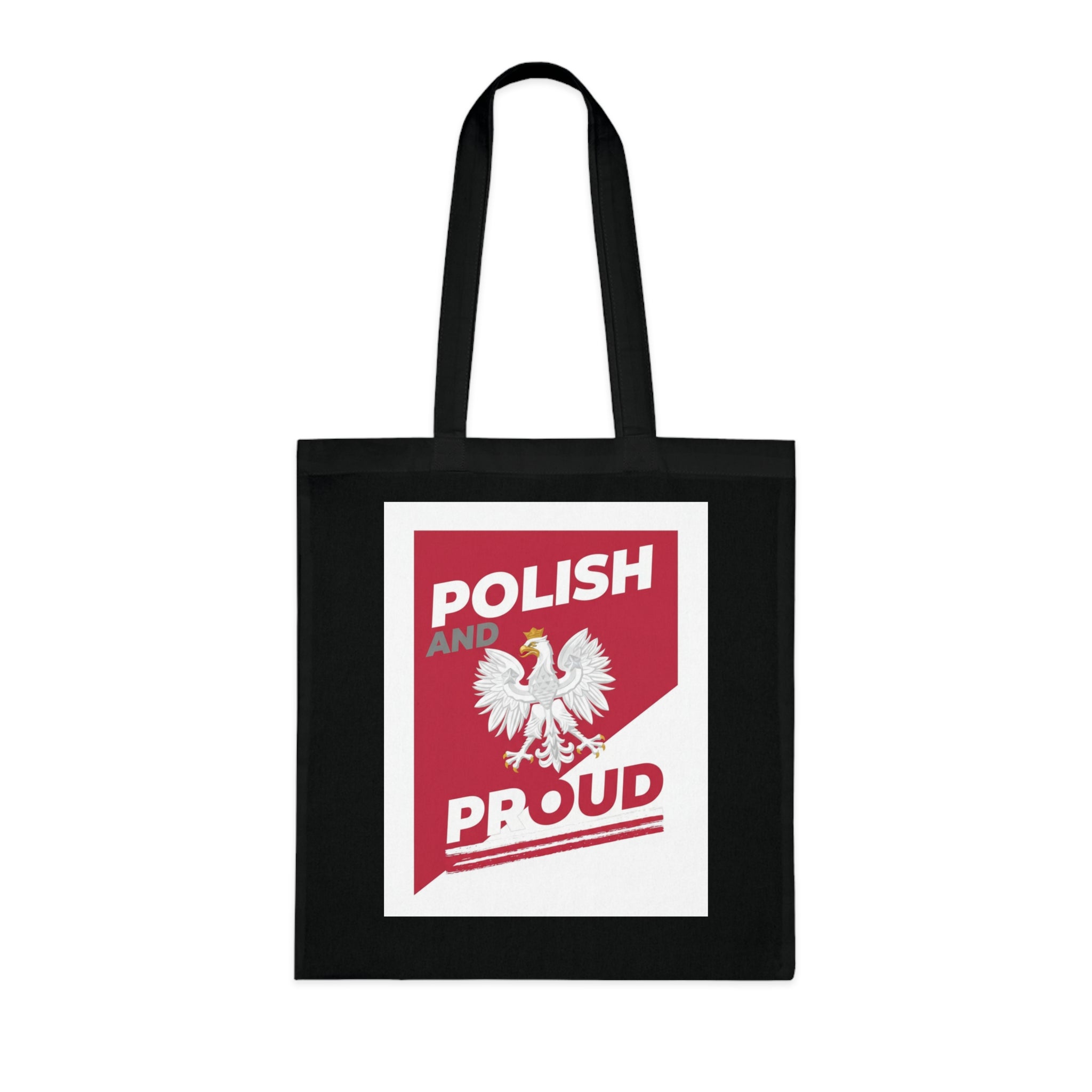 Polish and Proud Cotton Tote Bag — Polish Eagle Patriotic Grocery Shopper