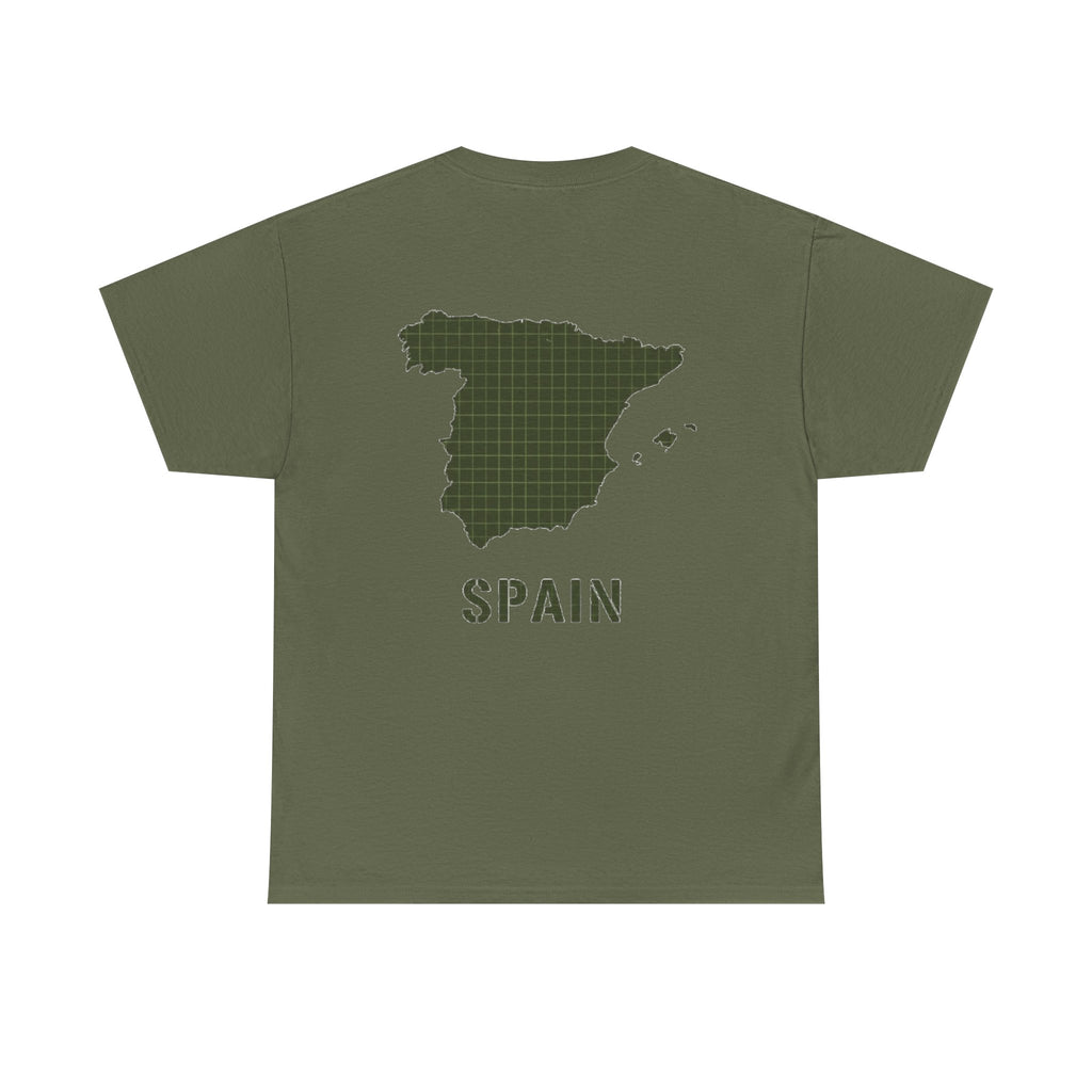 Gallus Spain Map T‑Shirt — Vintage Grid Spain Map Tee
