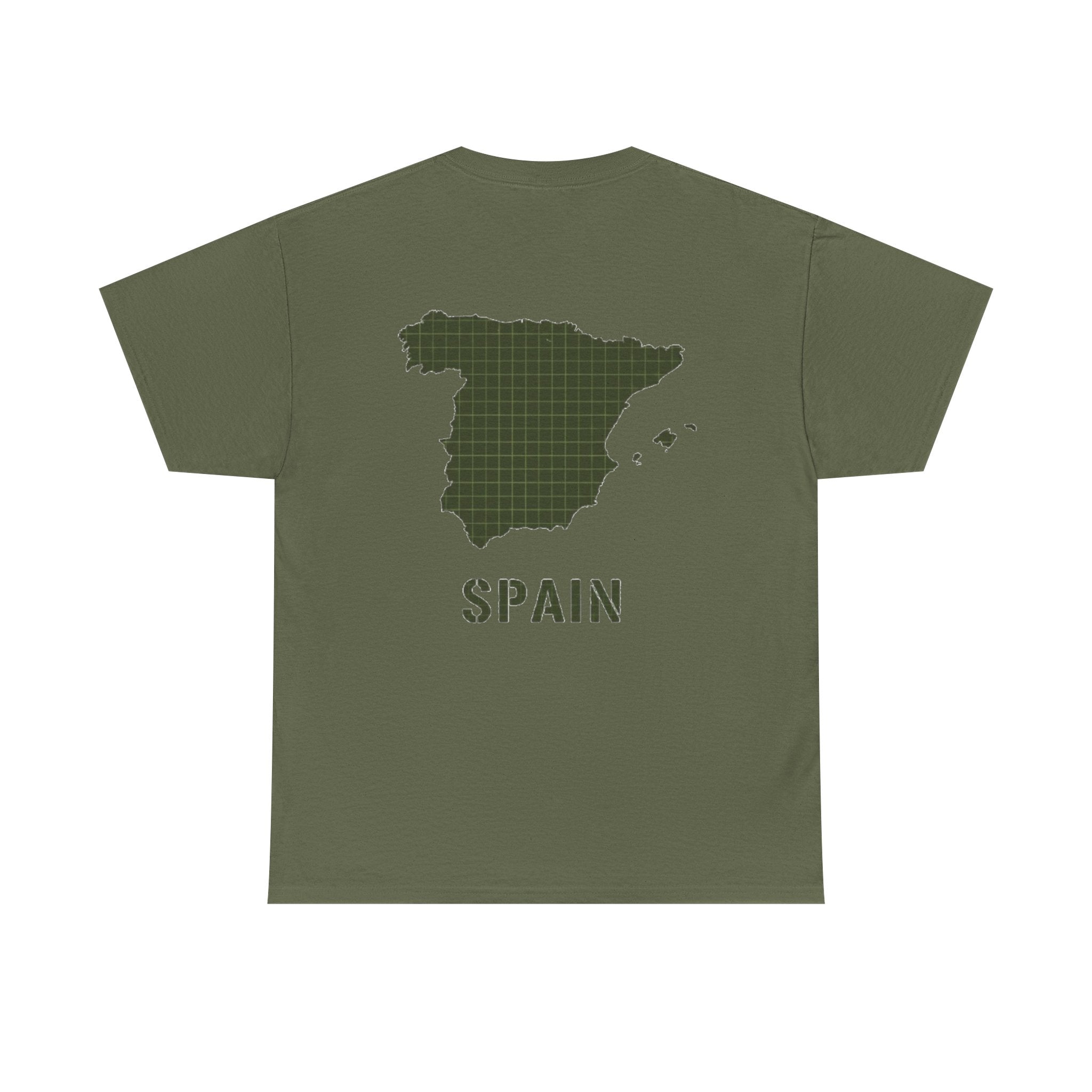 Gallus Spain Map T‑Shirt — Vintage Grid Spain Map Tee