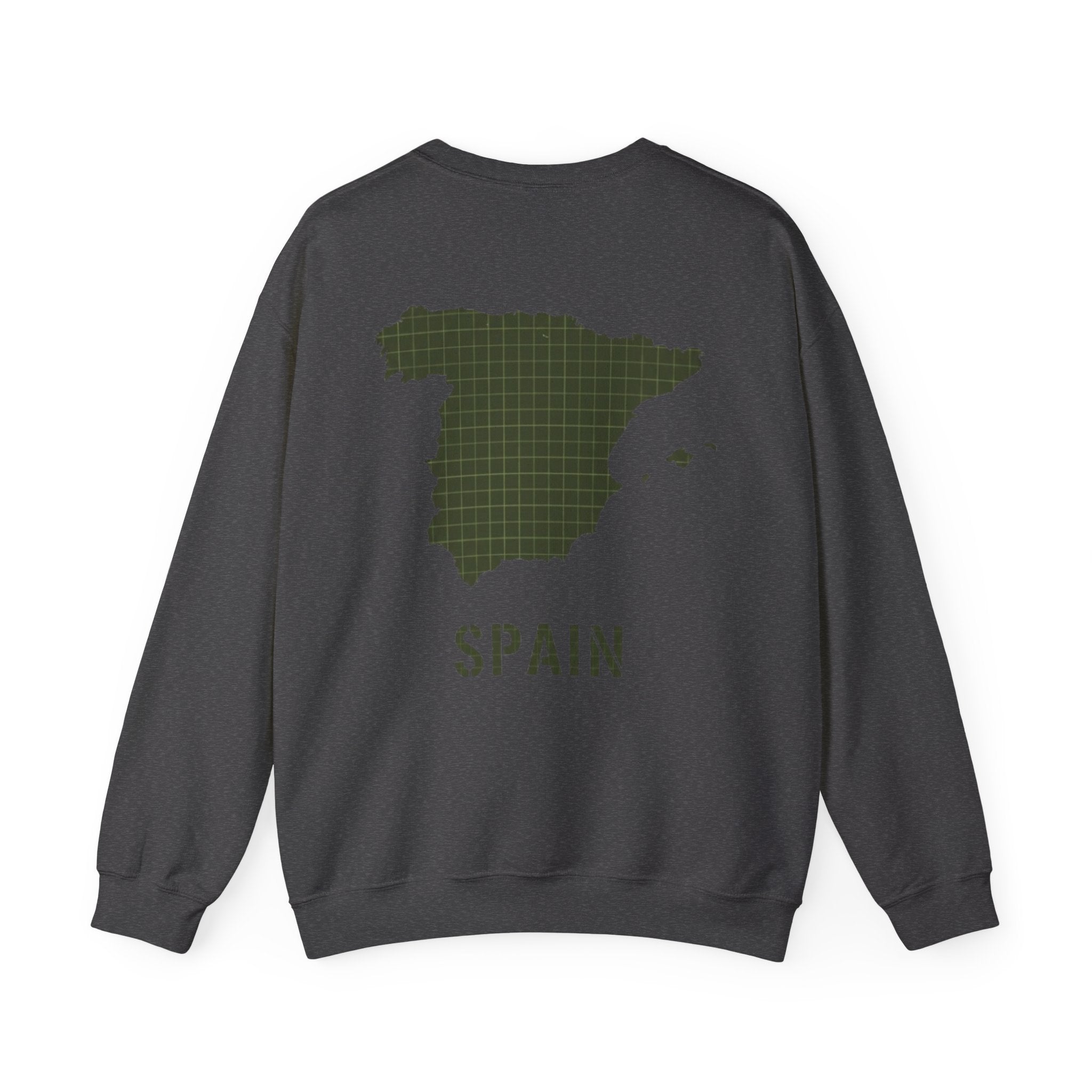 Spain Map Crewneck Sweatshirt — GALLUS Logo Travel Pullover