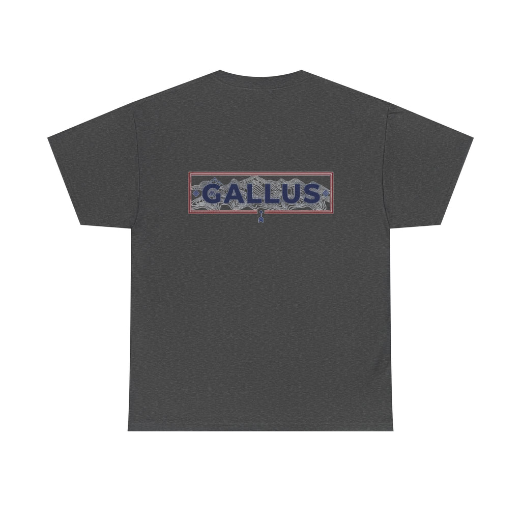 Gallus Logo T-Shirt — Minimal Retro Chest & Back Graphic Tee