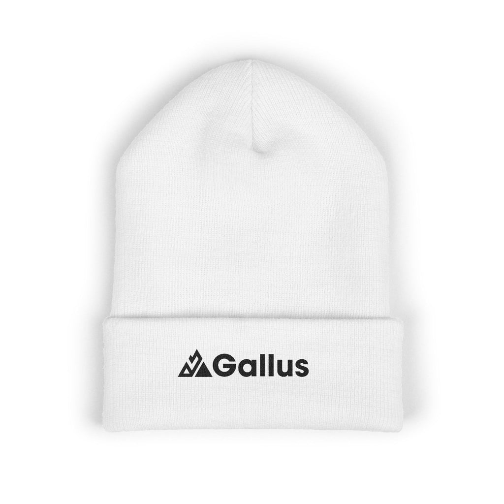 Embroidered "GALLUS" Cuffed Beanie – Classic Knit Winter Hat