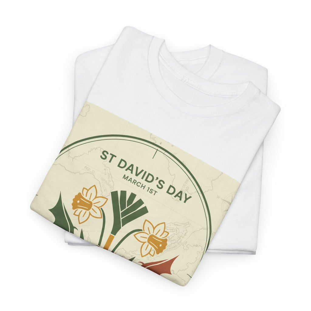 St. David's Day Floral Tee — Welsh Daffodil & Leek Celebration Shirt