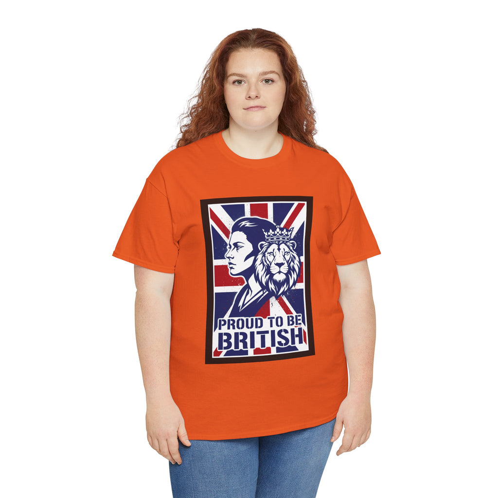Proud to Be British T-Shirt – Union Jack Lion Graphic Tee