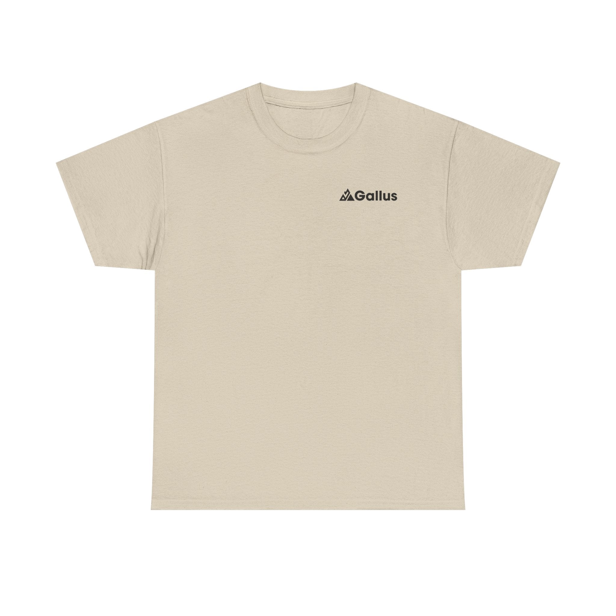Mountain Sunset Graphic Tee — Vintage Nature Poster Back Print