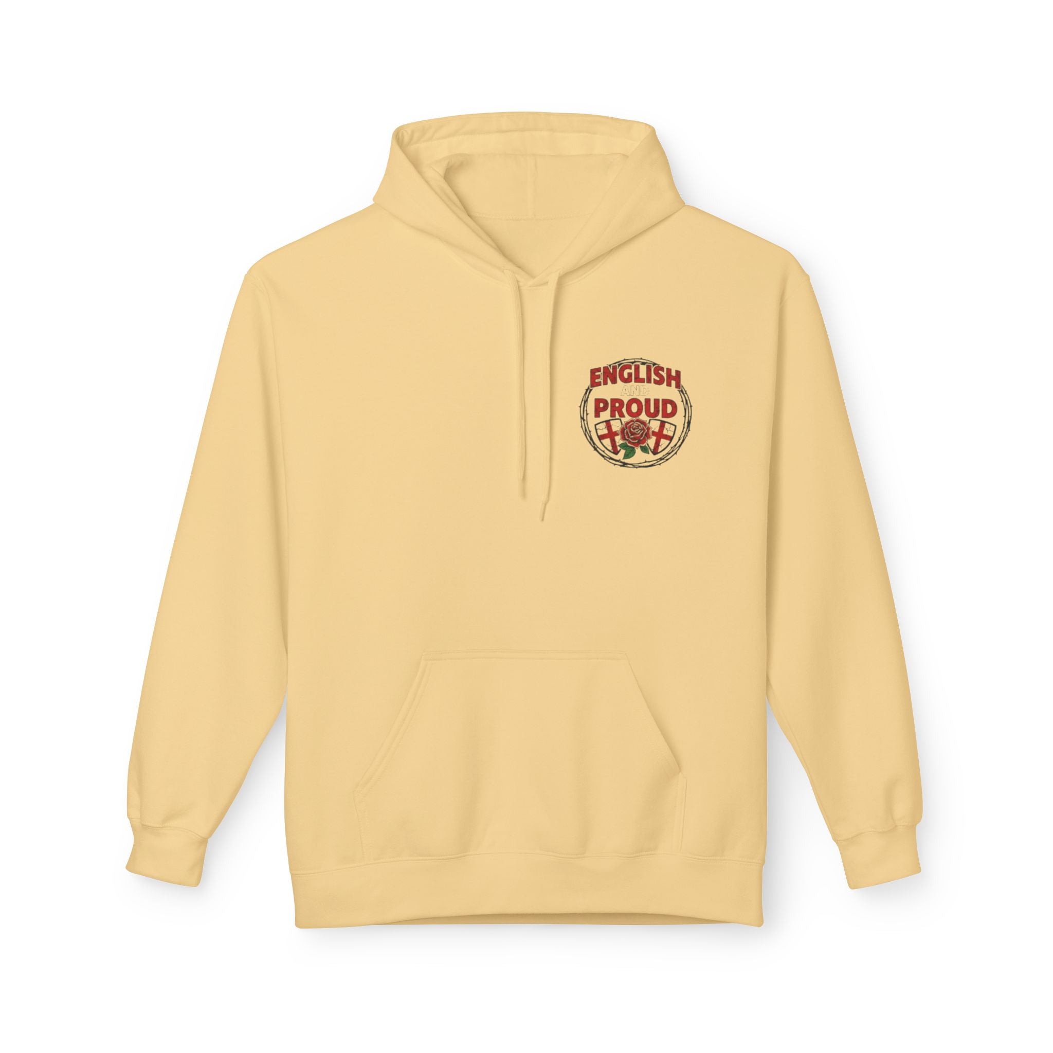 England Rose Hoodie – Vintage Floral Emblem Pullover