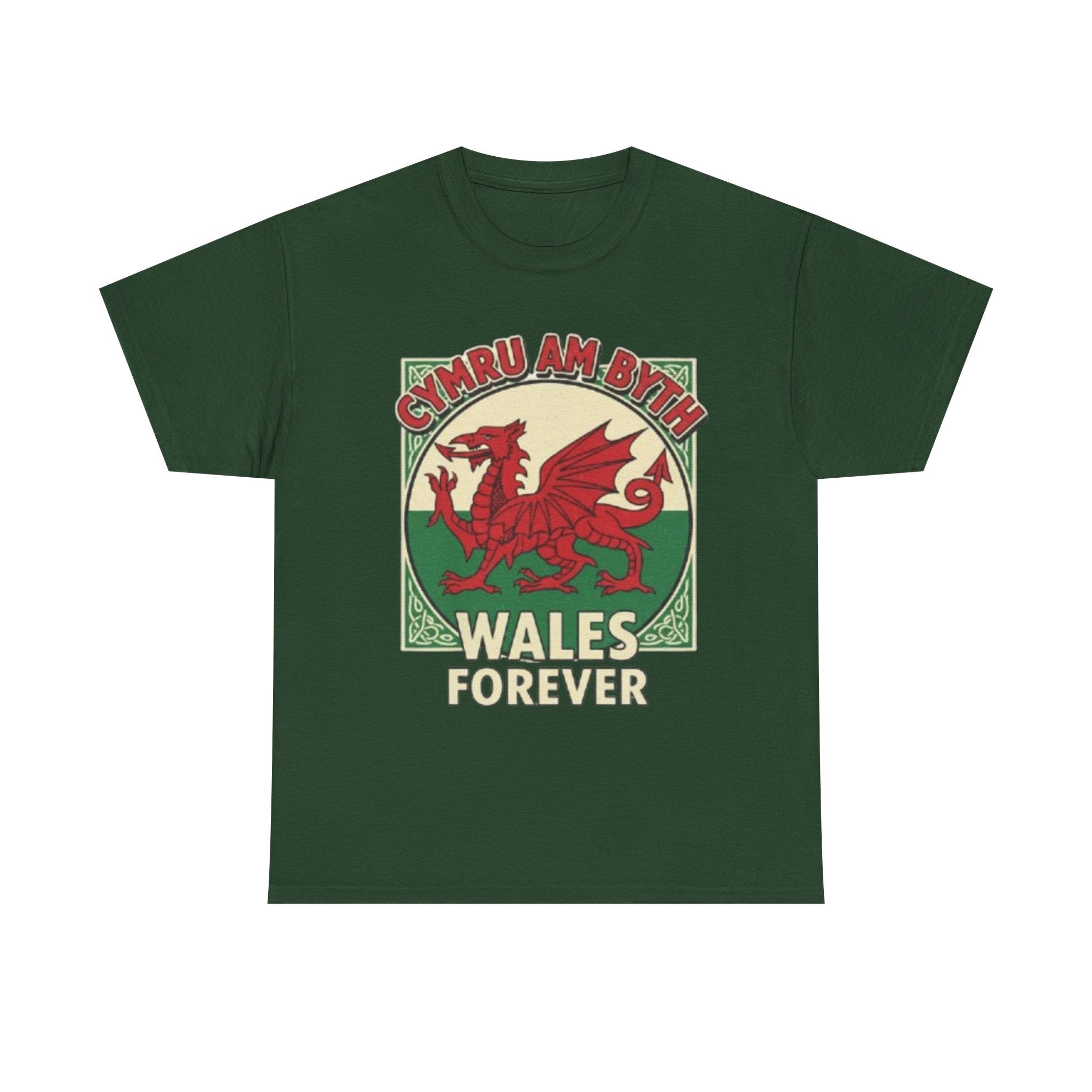Wales Forever T-Shirt — Cymru Am Byth Retro Welsh Dragon Tee
